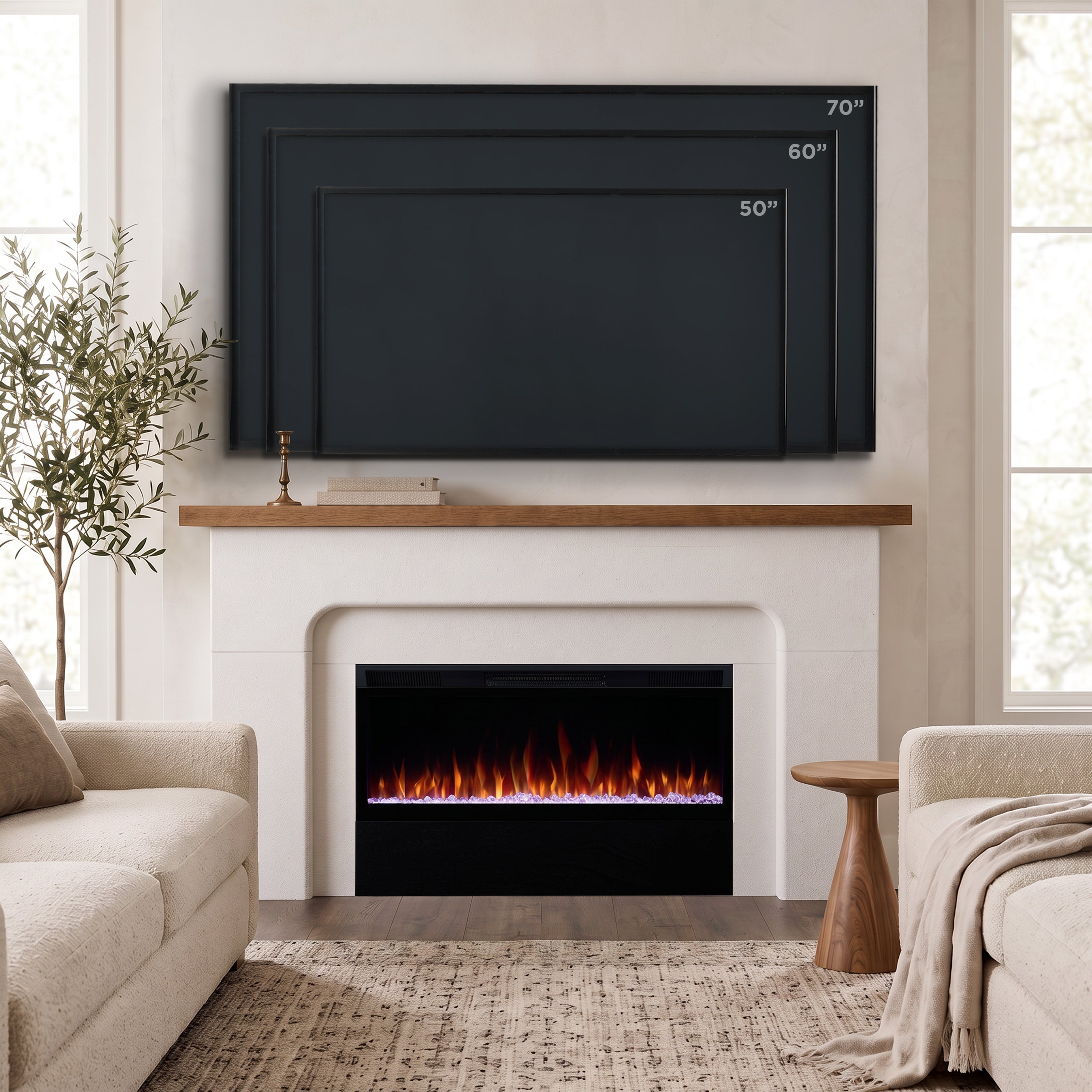Helena Smart Landscape Electric Fireplace