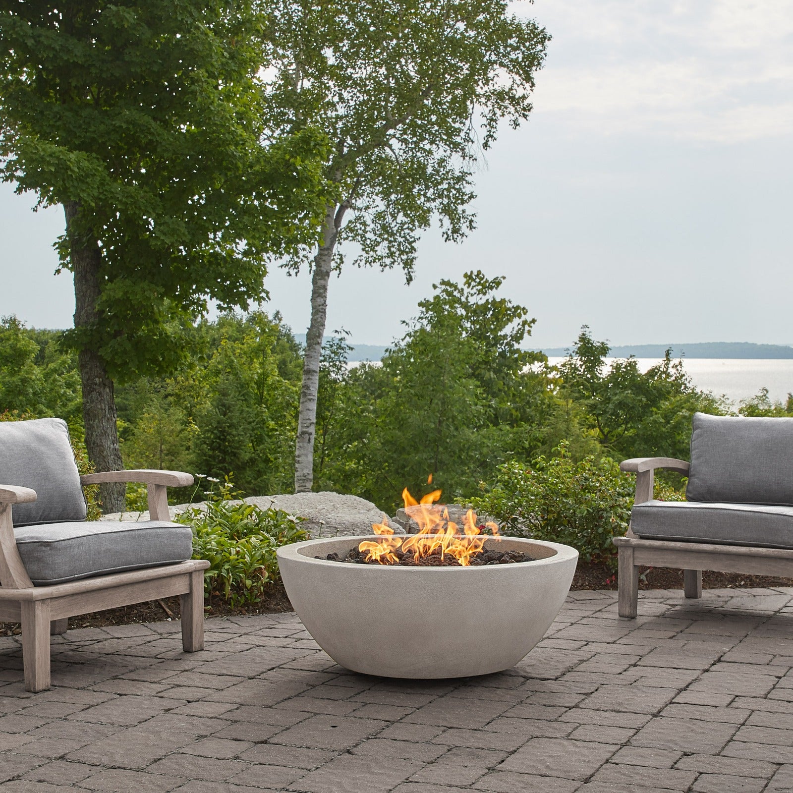 Eldora 38" Natural Gas Fire Pit Bowl - Real Flame
