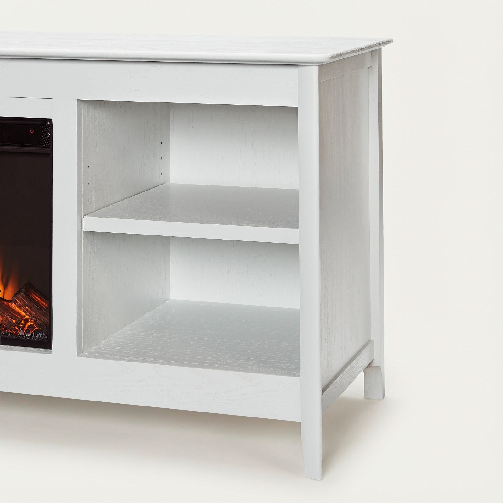 Ashford 68" Solid Wood Slim Electric Fireplace TV Stand - Real Flame