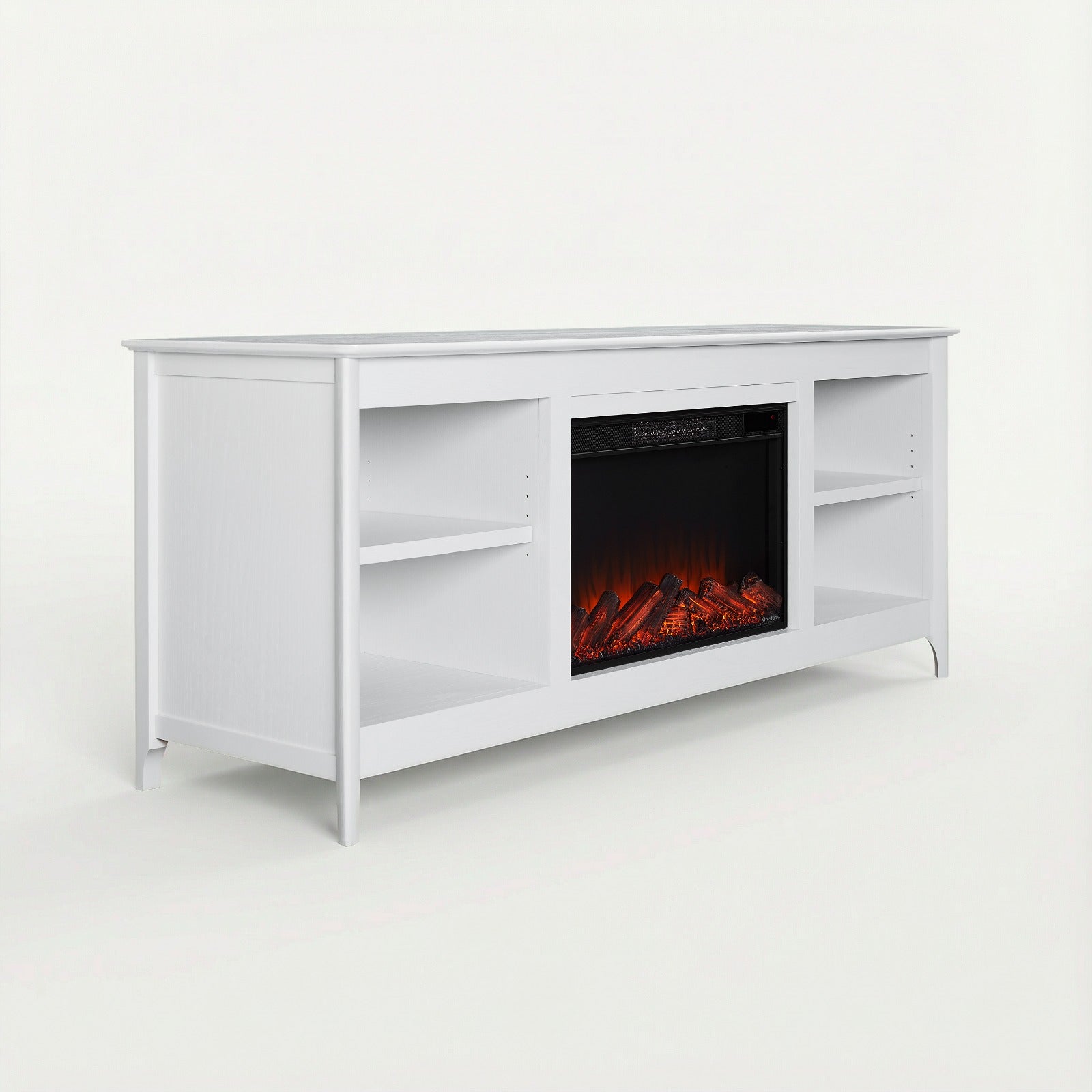 Ashford 68" Solid Wood Slim Electric Fireplace TV Stand - Real Flame