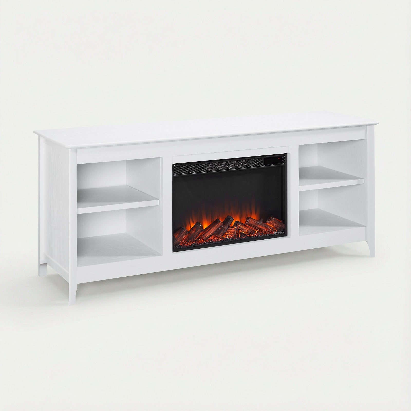 Ashford 68" Solid Wood Slim Electric Fireplace TV Stand - Real Flame