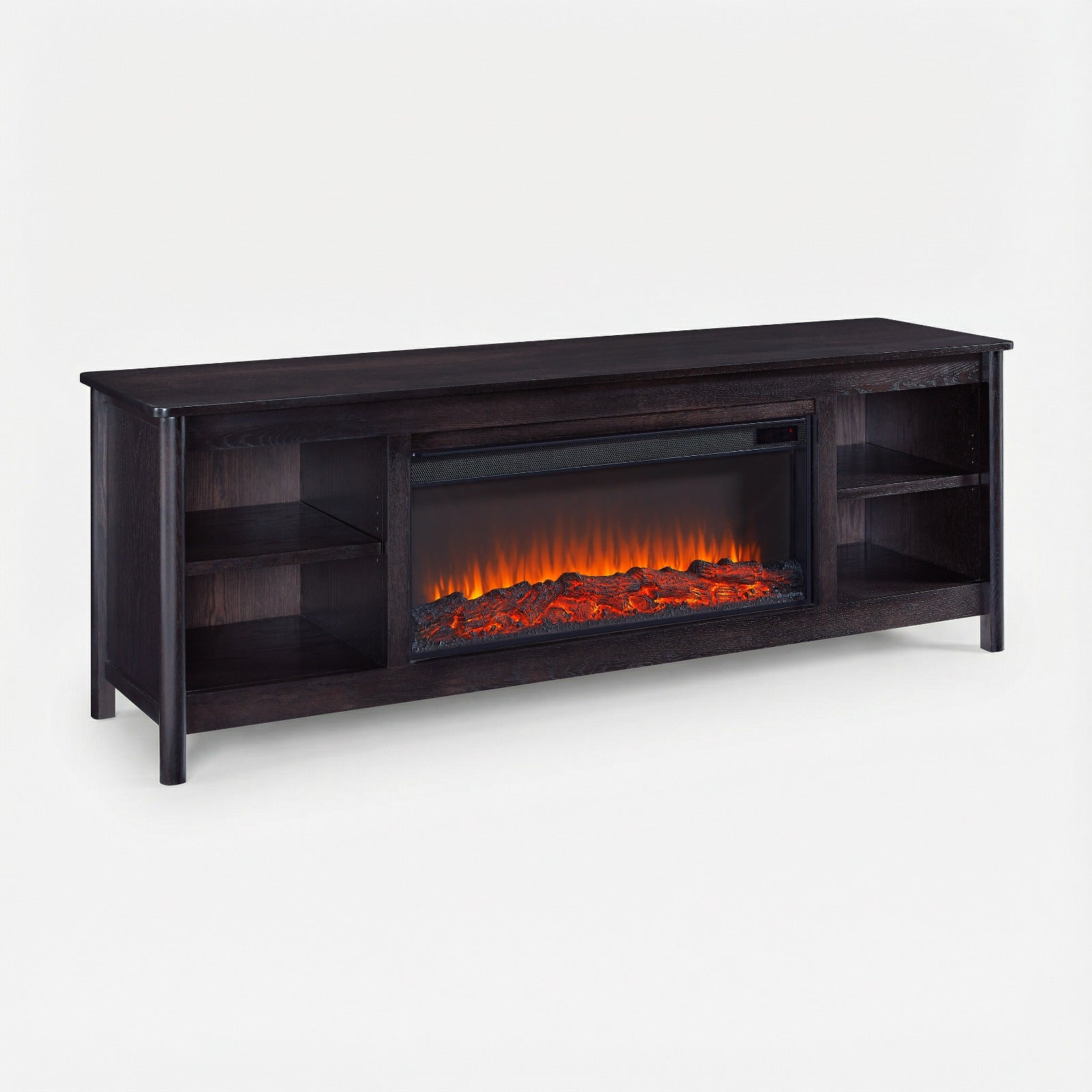 Rowan 81" Solid Wood Landscape Electric Fireplace TV Stand - Real Flame