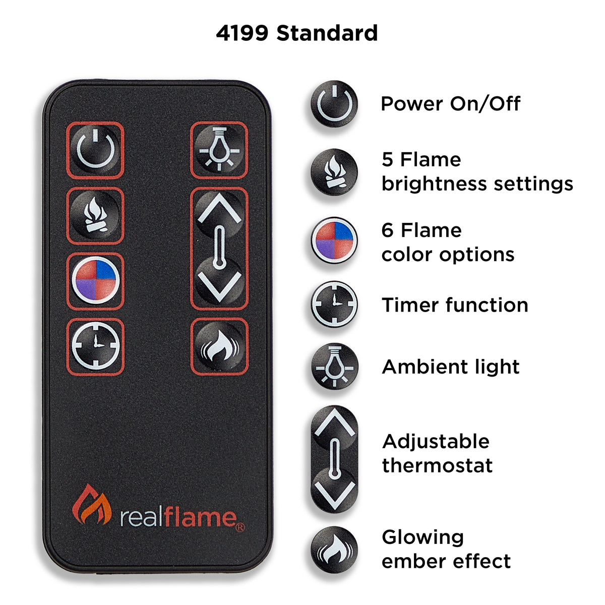Standard VividFlame™ Electric Firebox - Real Flame