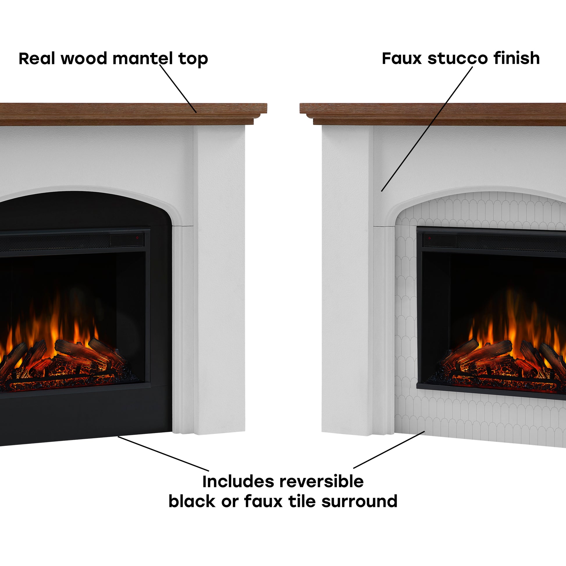 Anika Corner Electric Fireplace - Real Flame