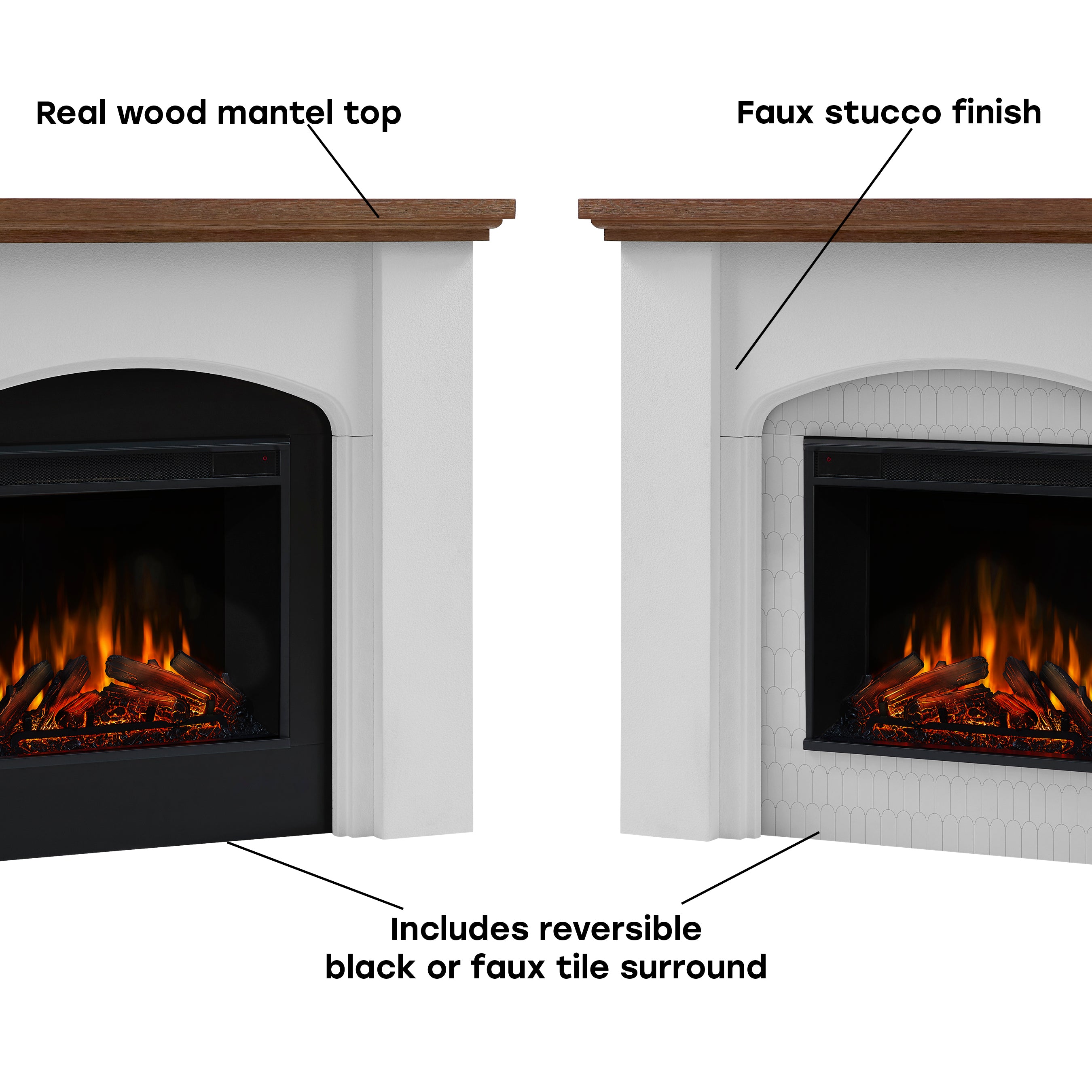 Anika Corner Electric Fireplace - Real Flame