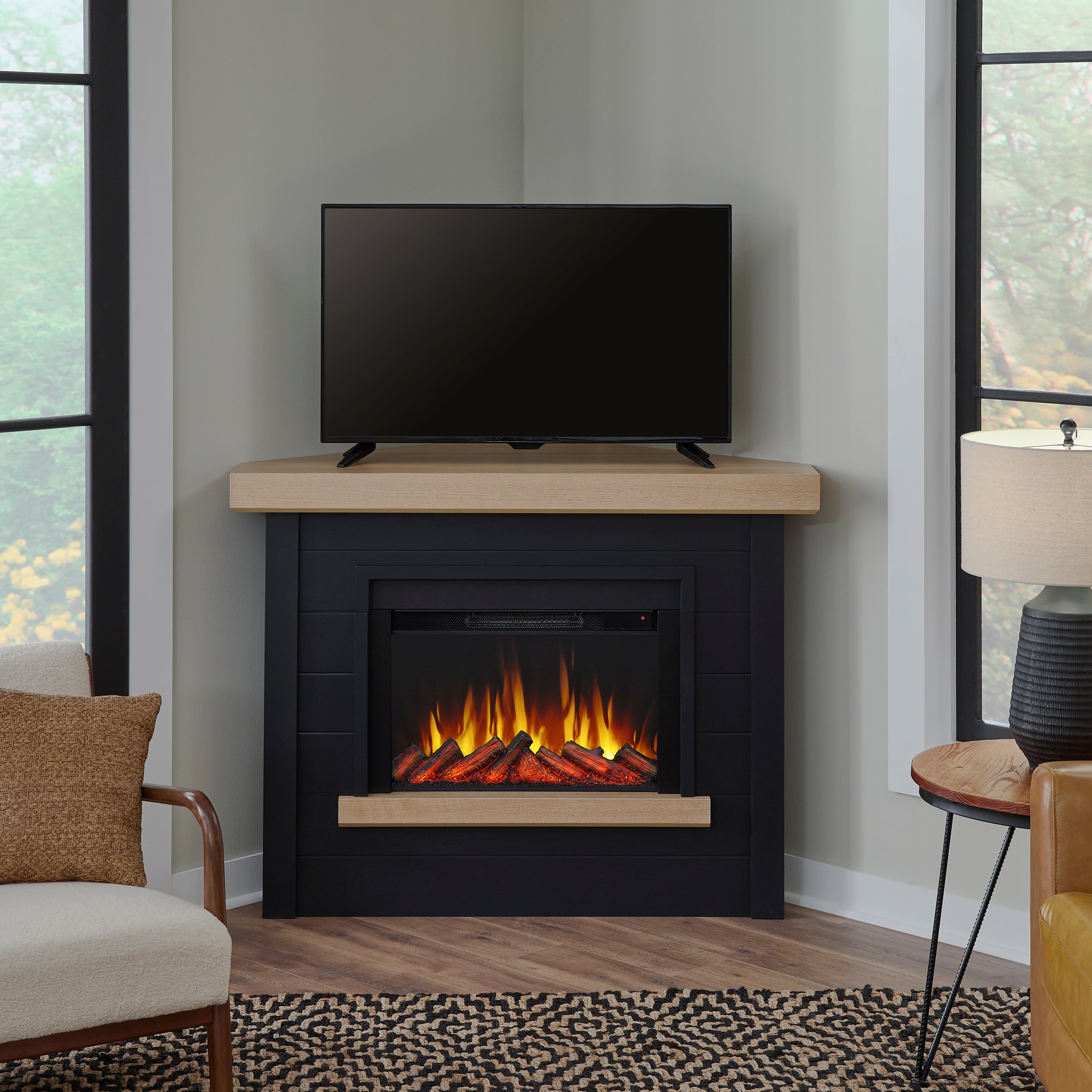 Bernice Corner Slim Electric Fireplace