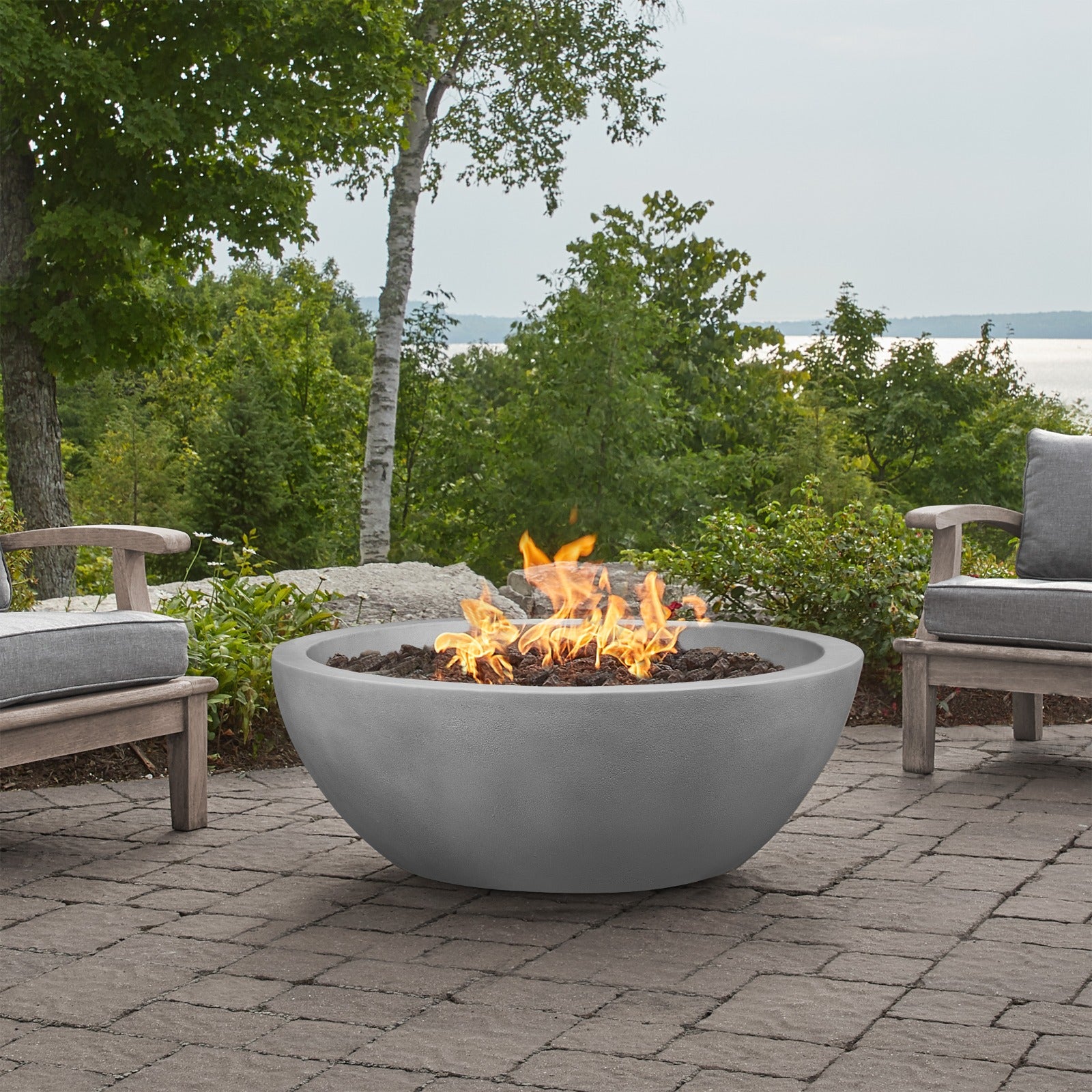 Eldora 42" Natural Gas Fire Pit Bowl - Real Flame