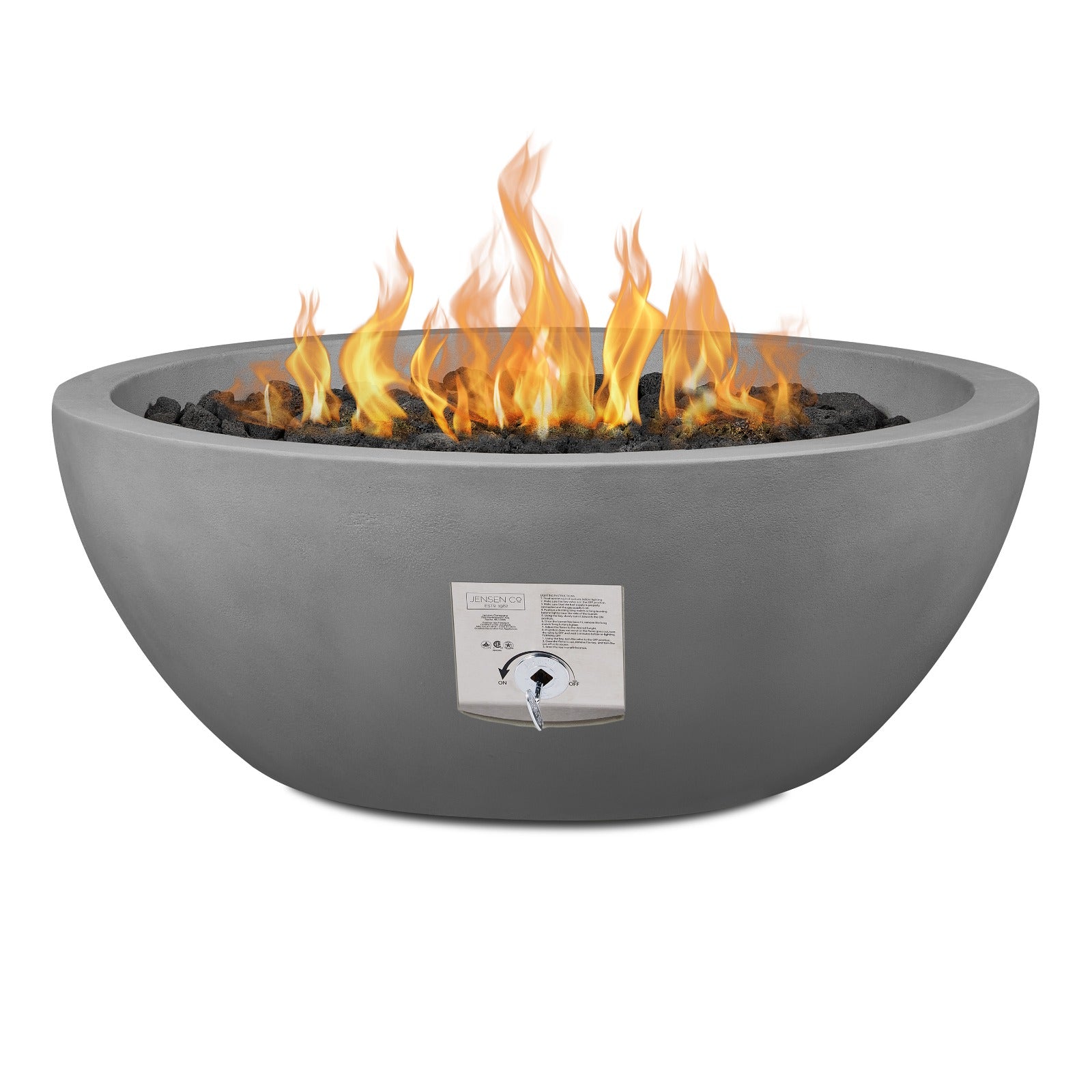 Eldora 42" Natural Gas Fire Pit Bowl - Real Flame