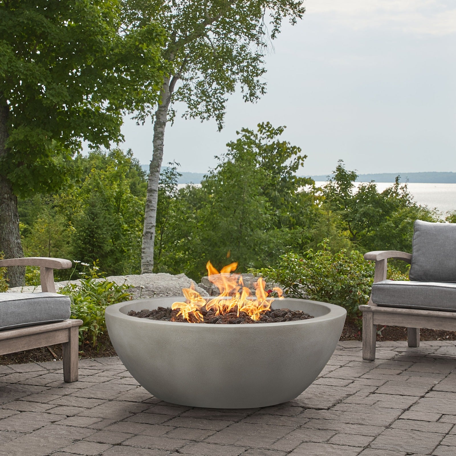 Eldora 42" Natural Gas Fire Pit Bowl - Real Flame