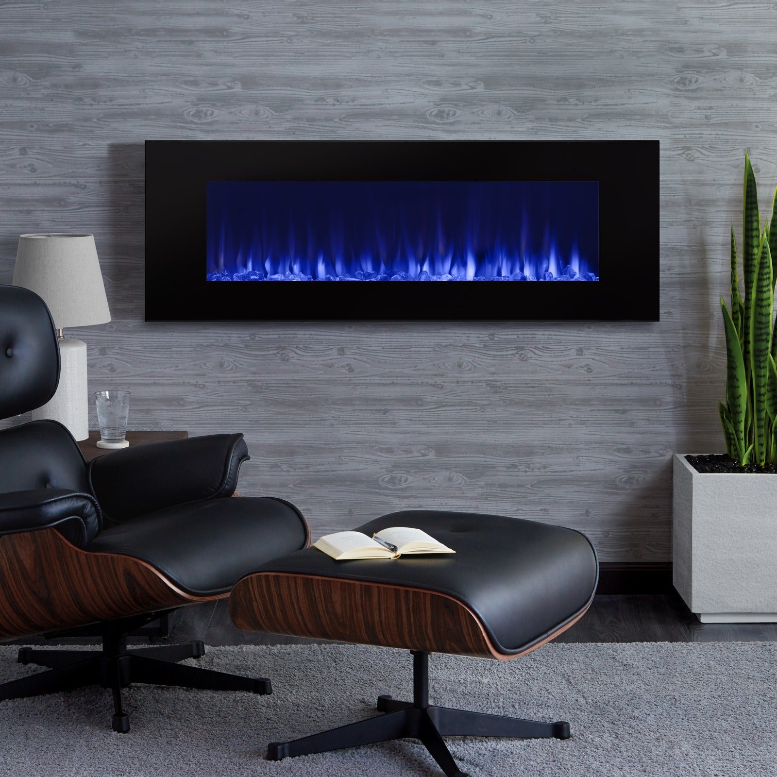 DiNatale 50" Wall - Mount Electric Fireplace - Real Flame