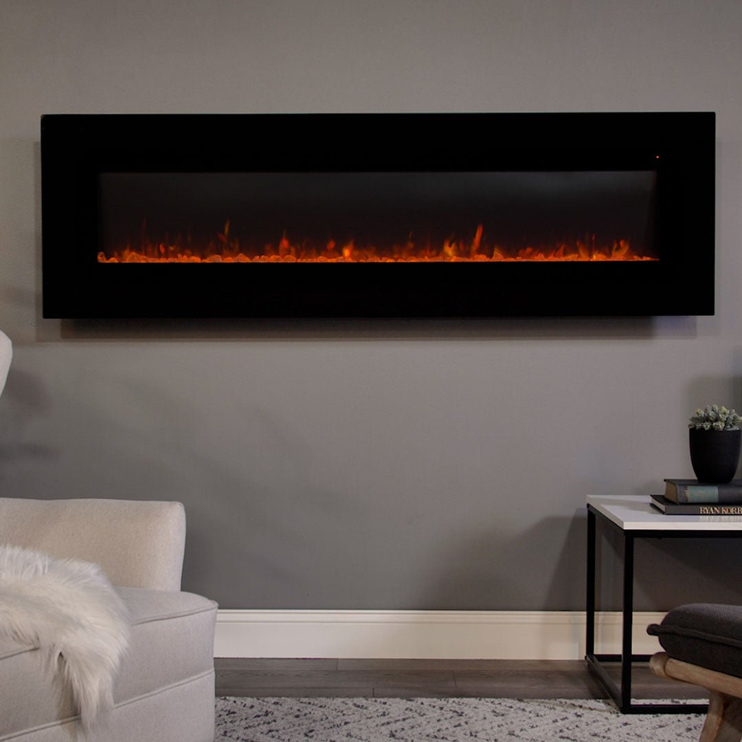 Corretto 72" Wall - Mount Electric Fireplace - Real Flame