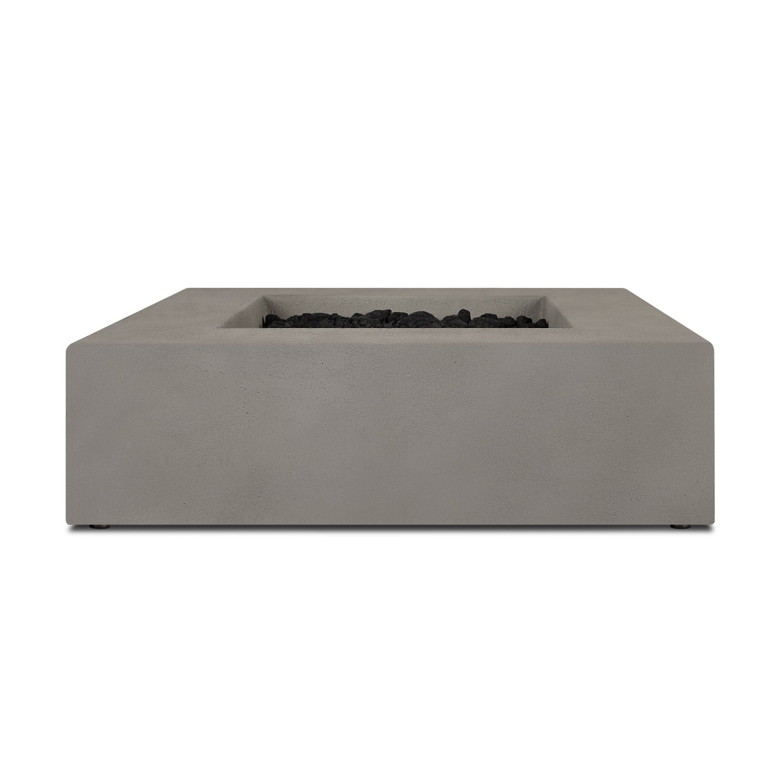 Estes Low Square Propane Fire Pit Table - Real Flame