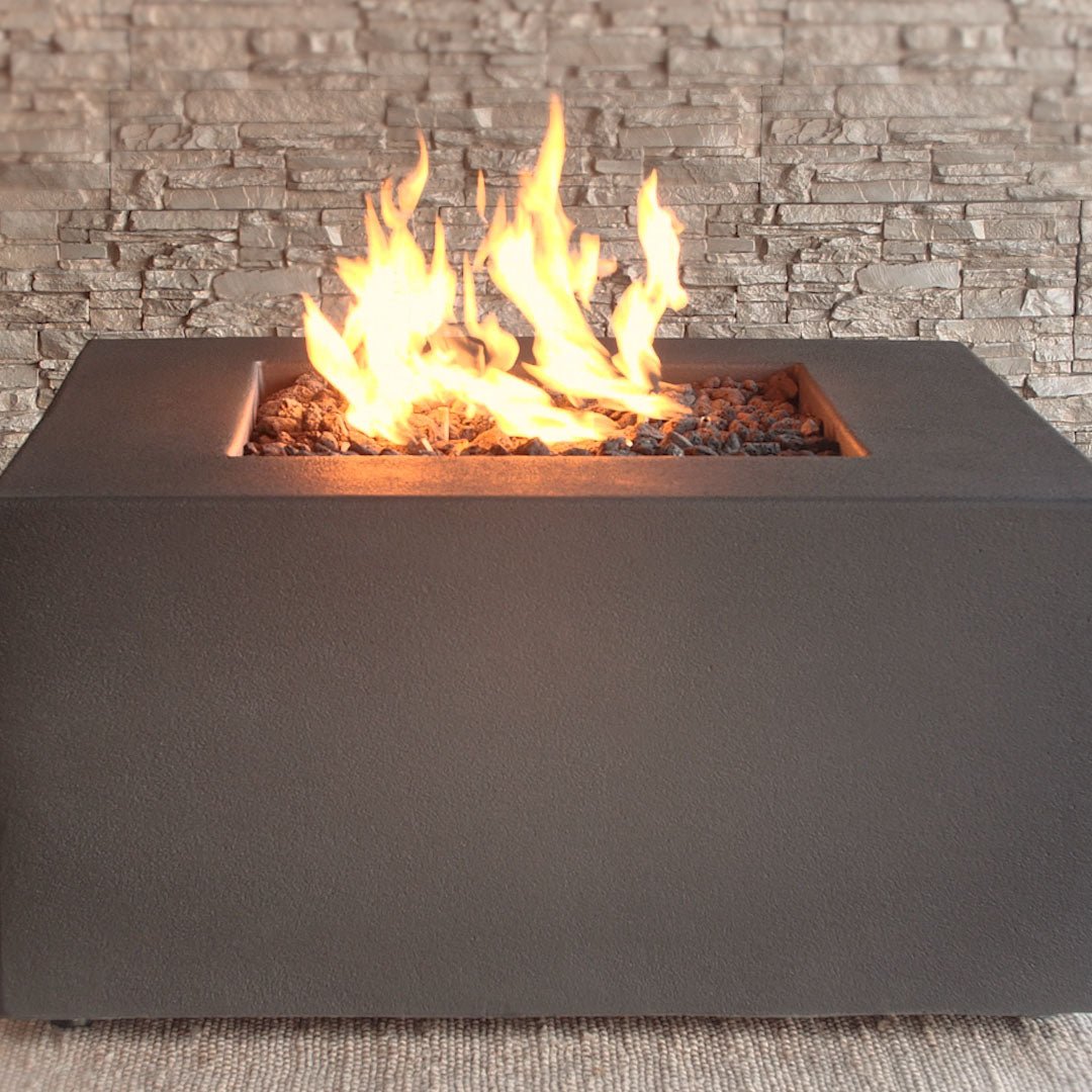Estes Square Propane Fire Table With Hidden Tank - Real Flame