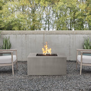 Estes Square Natural Gas Fire Pit Table - Real Flame