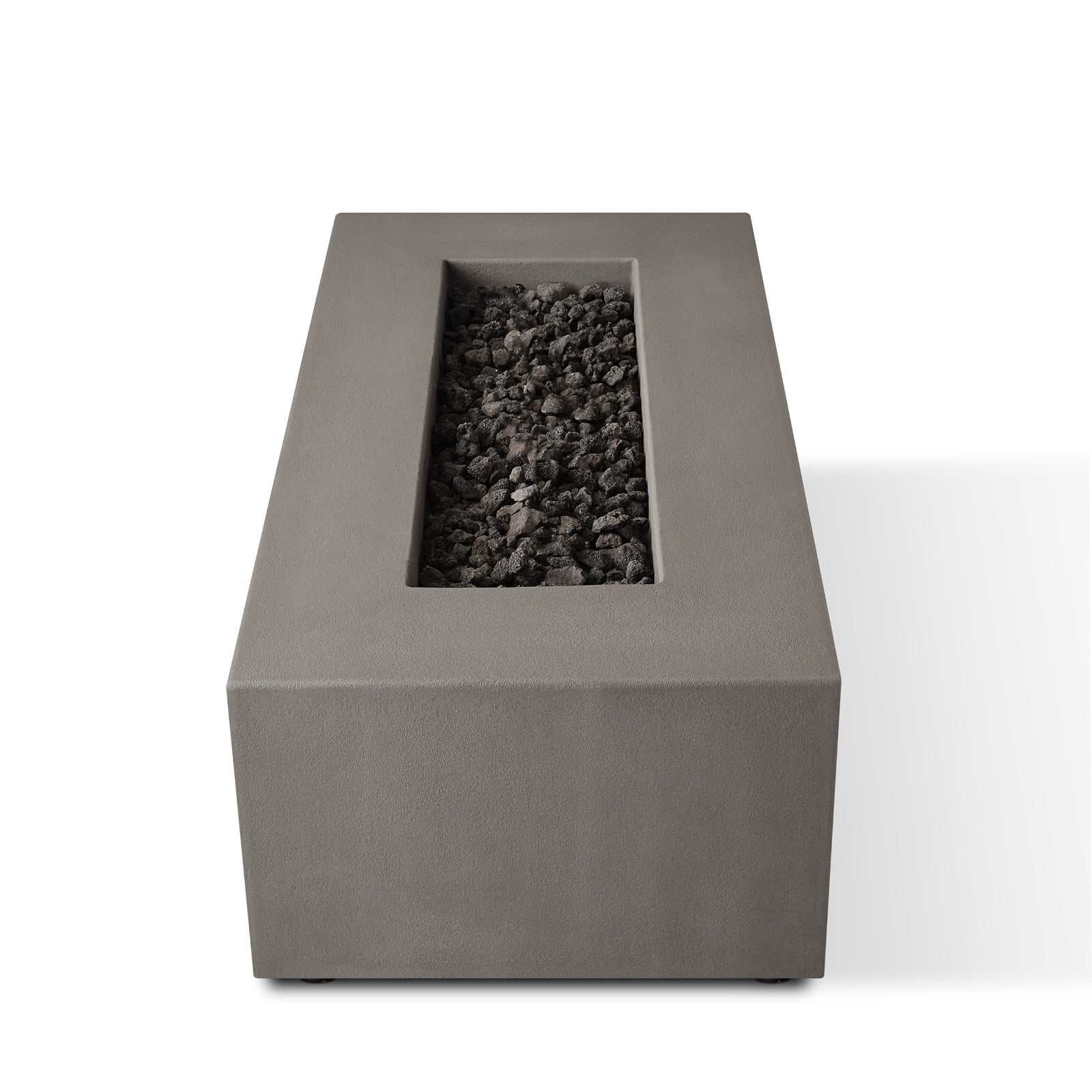 Estes Rectangle Fire Pit Table With Hidden Propane Tank - Real Flame