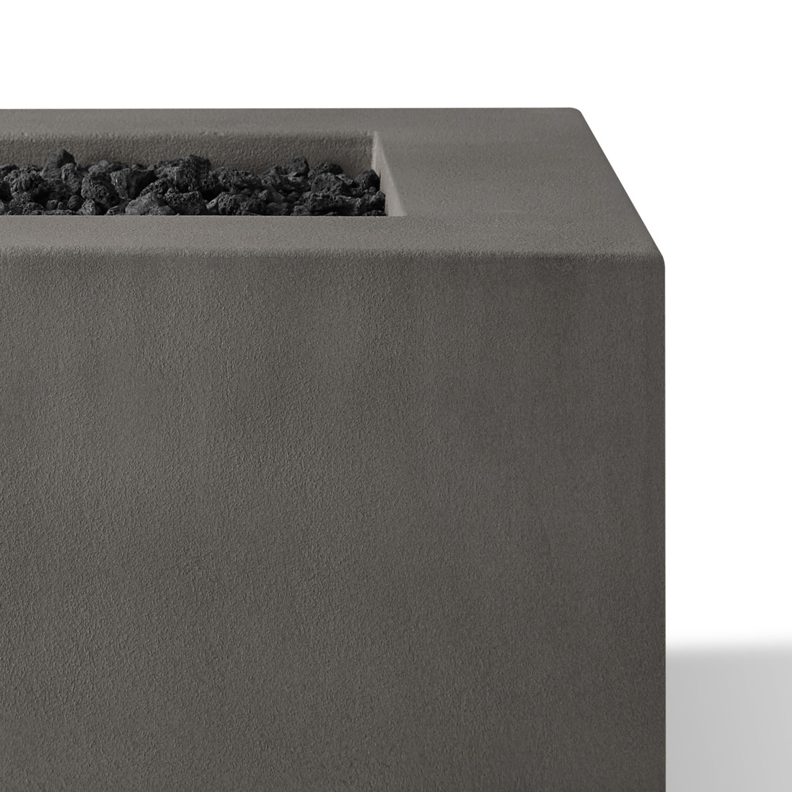 Estes Rectangle Fire Pit Table With Hidden Propane Tank - Real Flame