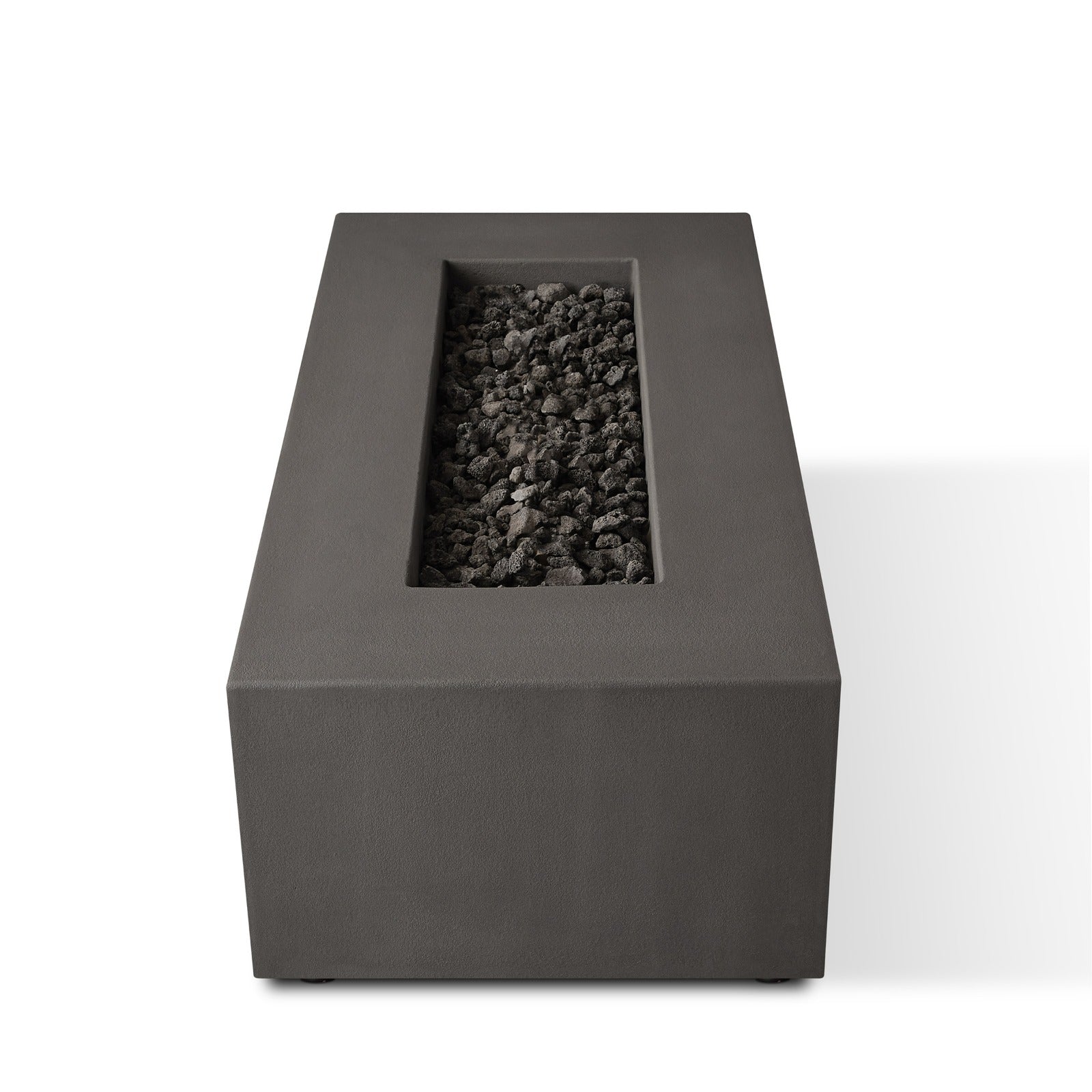 Estes Rectangle Natural Gas Fire Pit Table - Real Flame