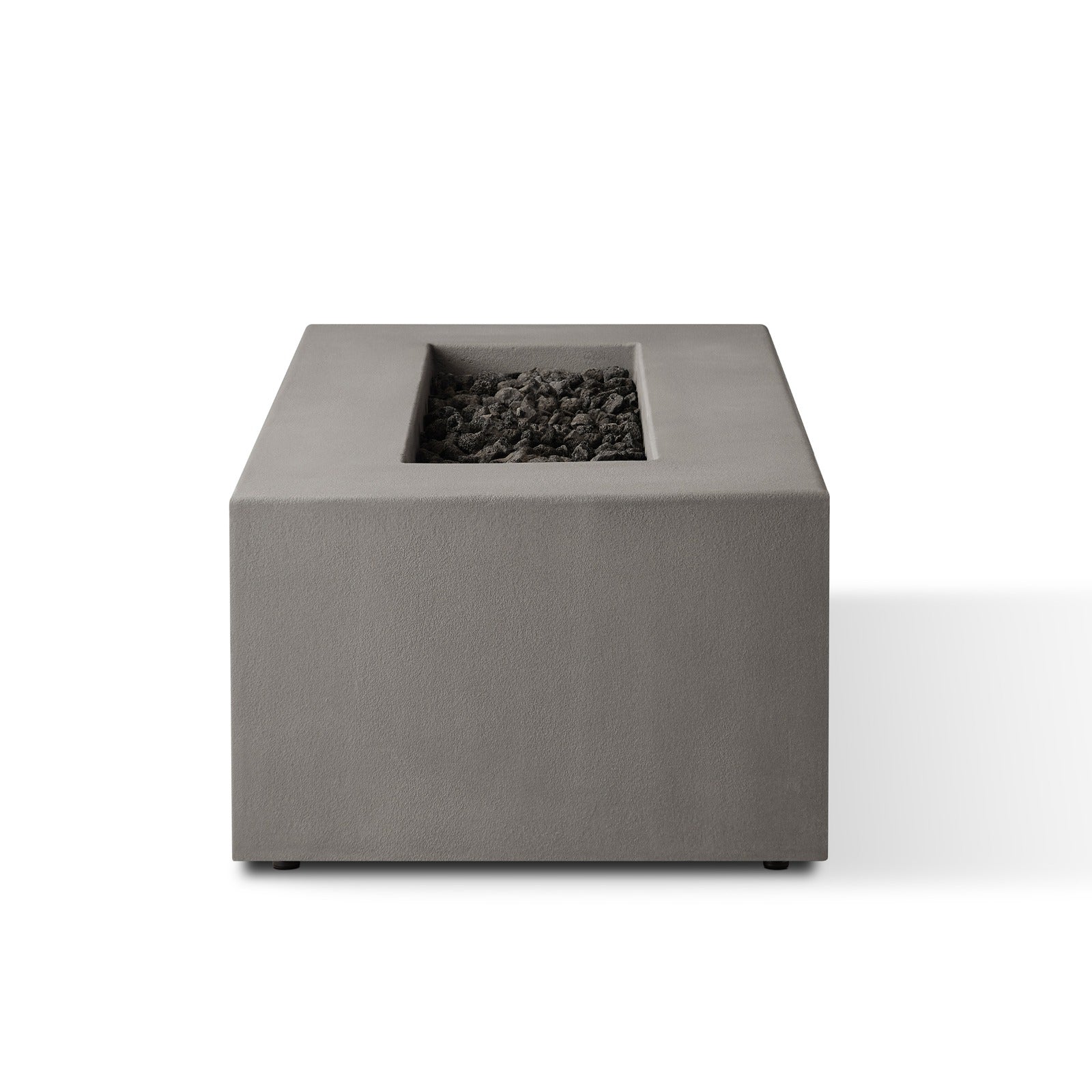 Estes Rectangle Natural Gas Fire Pit Table - Real Flame