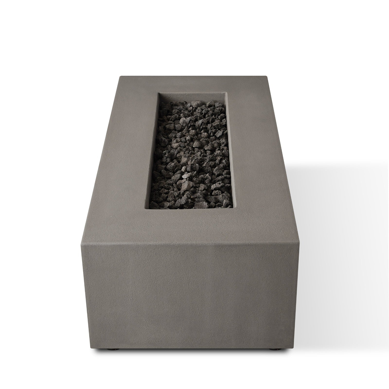 Estes Rectangle Natural Gas Fire Pit Table - Real Flame