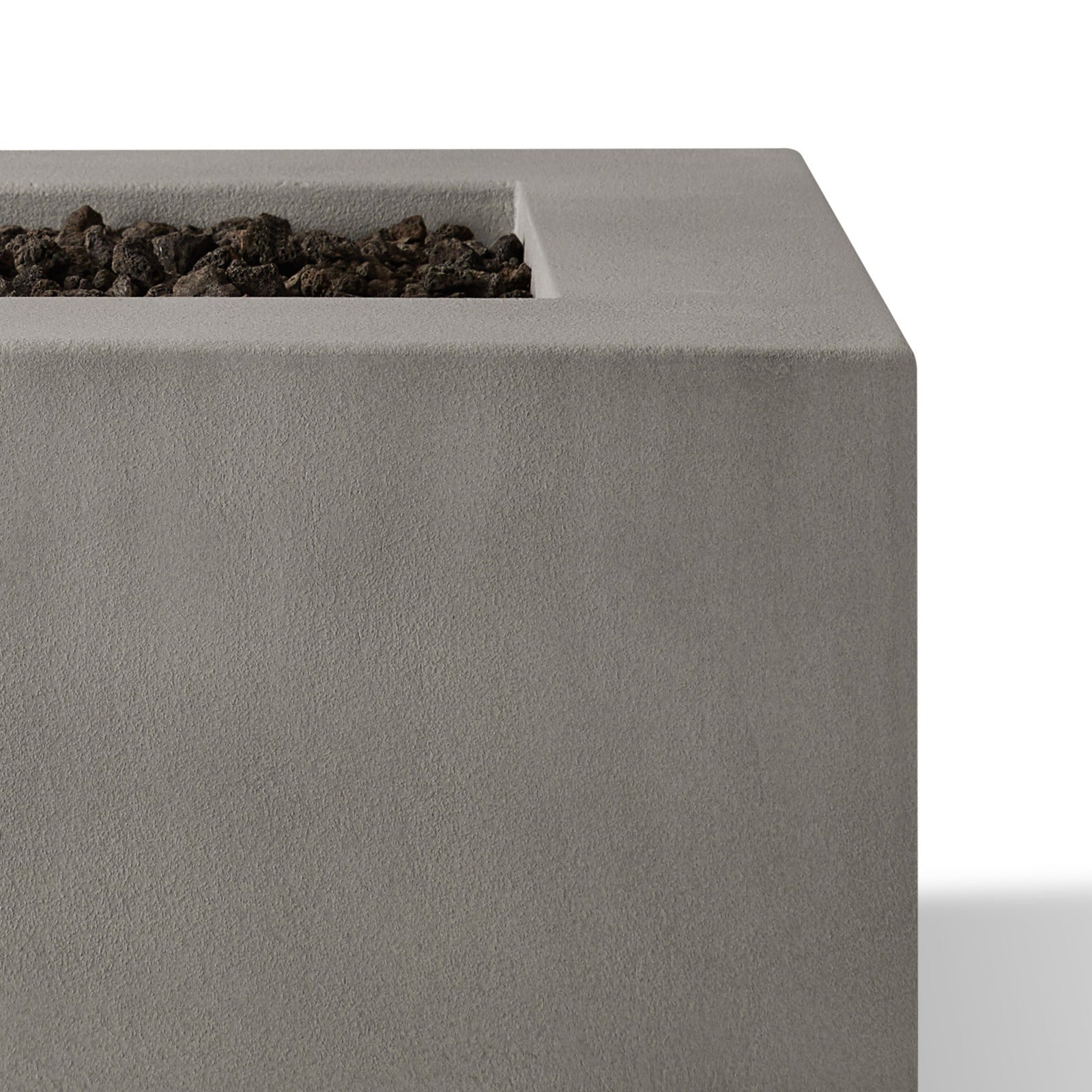 Estes Low Rectangle Propane Fire Pit Table - Real Flame