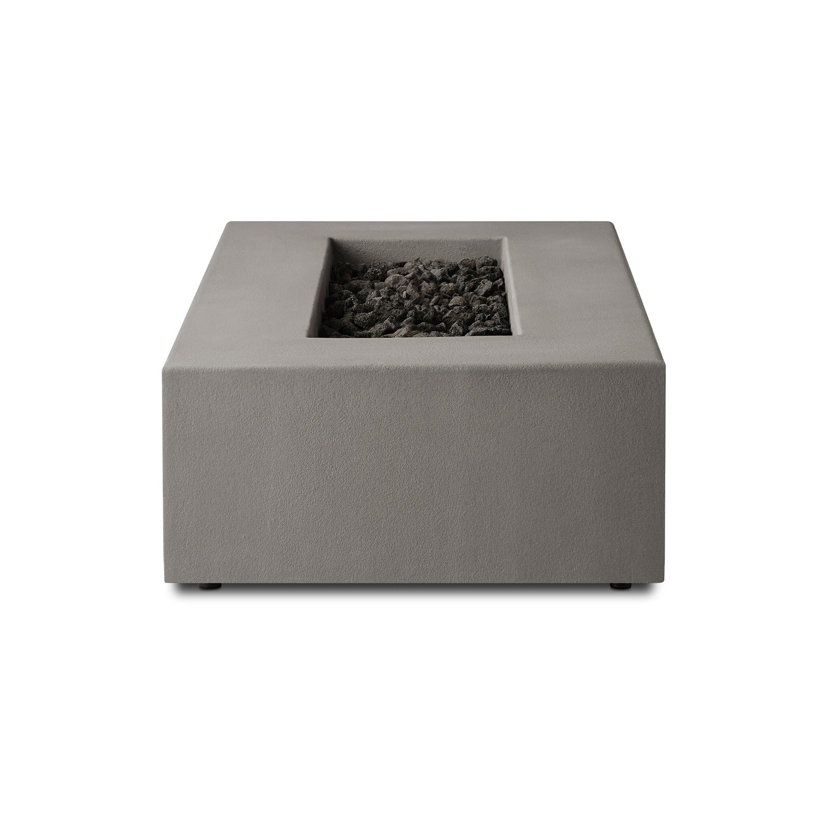 Estes Low Rectangle Propane Fire Pit Table - Real Flame
