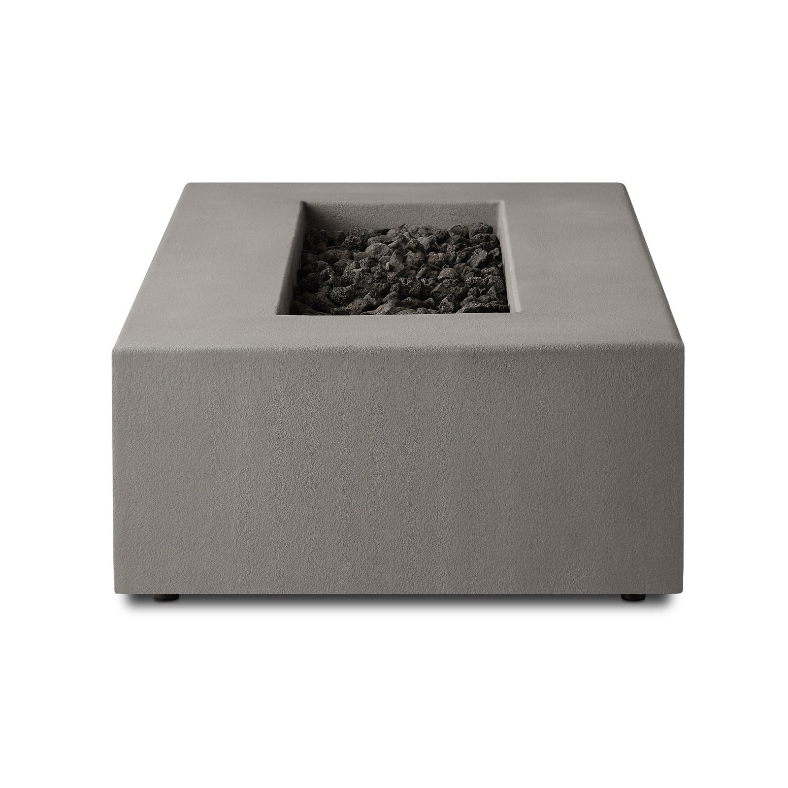 Estes Low Rectangle Natural Gas Fire Pit Table - Real Flame