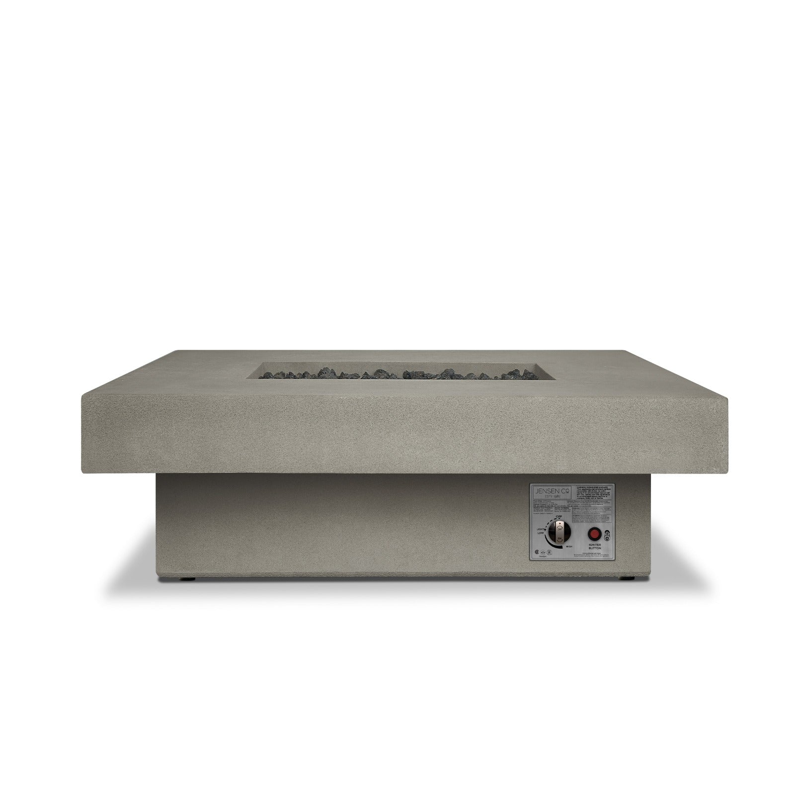 Geneva 42" Square Propane Fire Pit Table - Real Flame