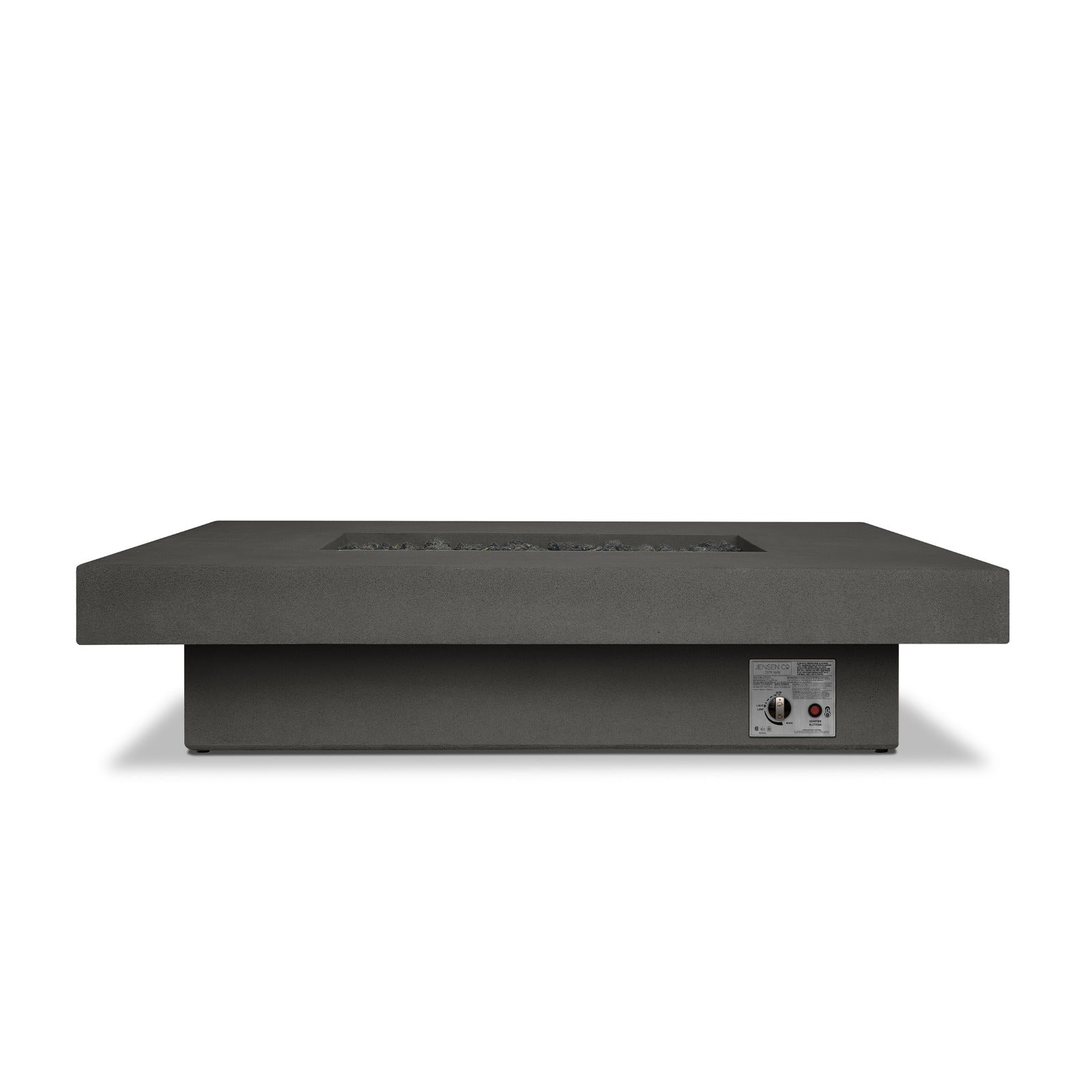Geneva 60" Rectangle Propane Fire Pit Table - Real Flame