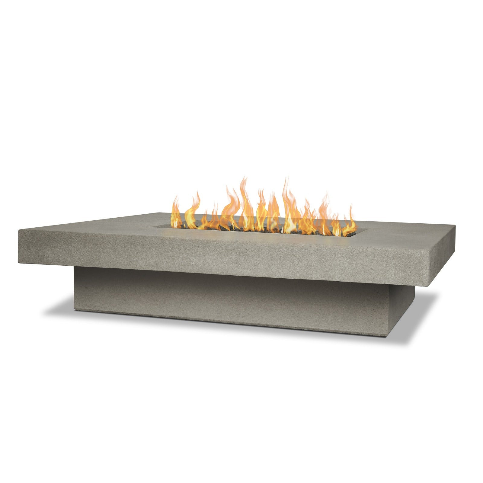 Geneva 60" Rectangle Propane Fire Pit Table - Real Flame