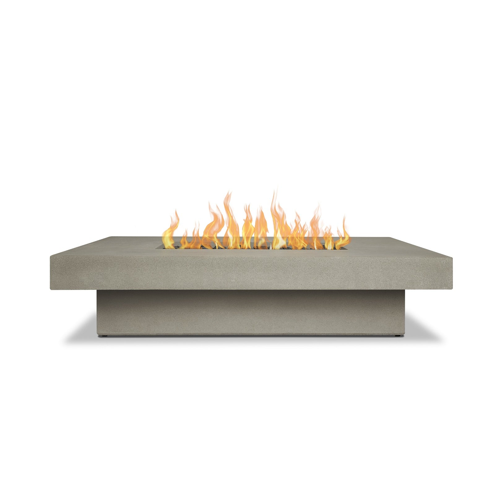 Geneva 60" Rectangle Propane Fire Pit Table - Real Flame