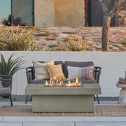 Geneva 60" Rectangle Fire Pit Table With Hidden Propane Tank - Real Flame