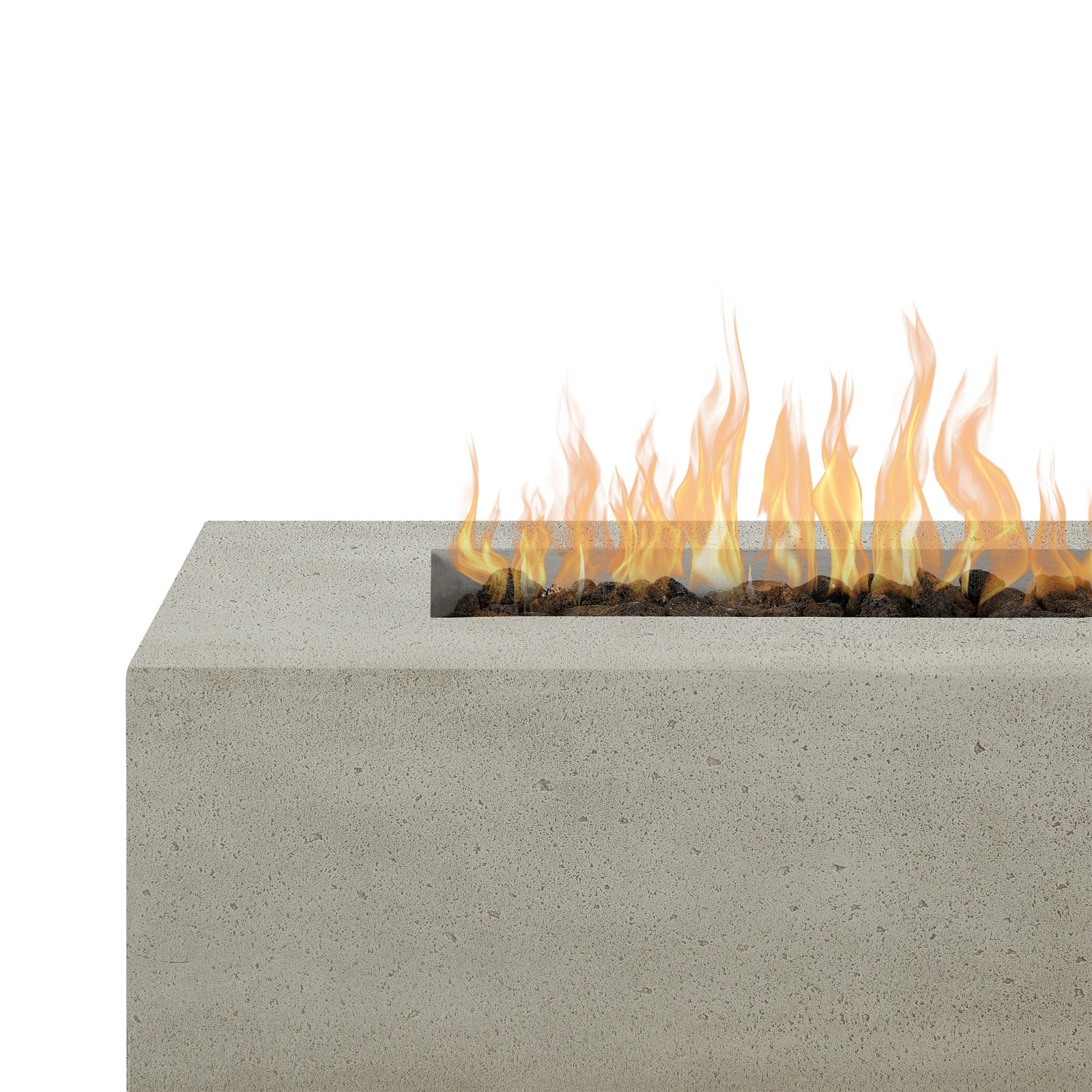 La Valle 57" Rectangle Propane Fire Pit Table - Real Flame