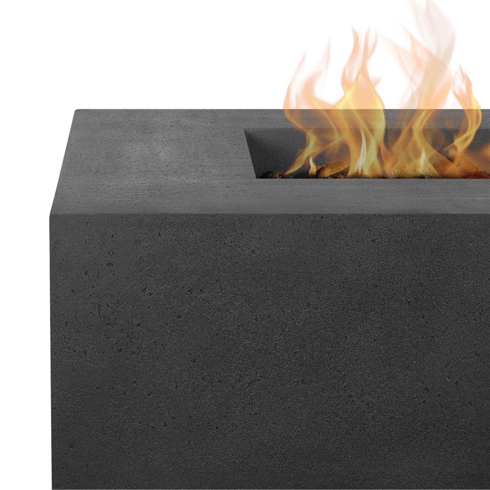 La Valle Square Propane Fire Table - Real Flame