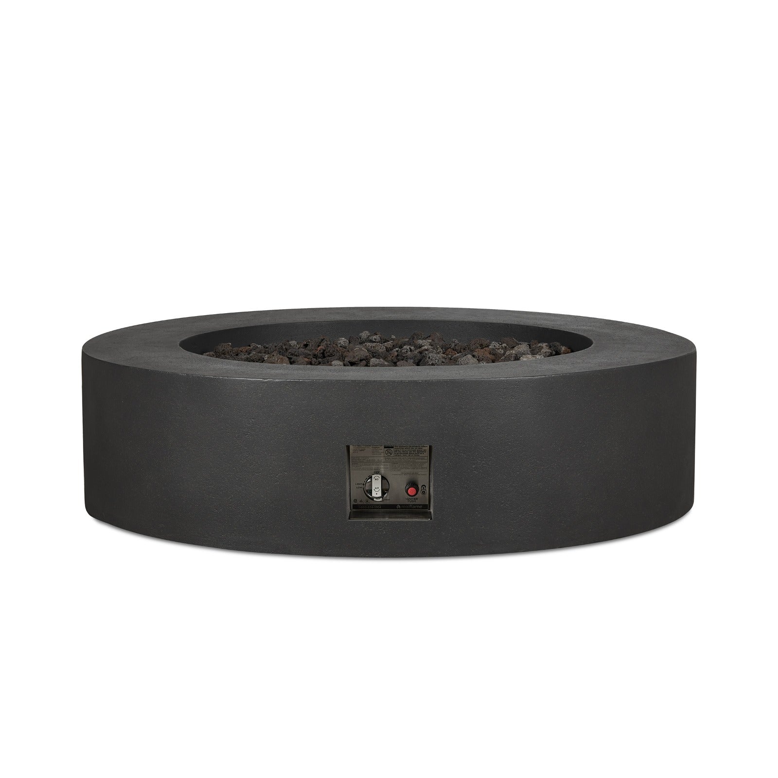 La Valle Round Propane Fire Pit Table - Real Flame