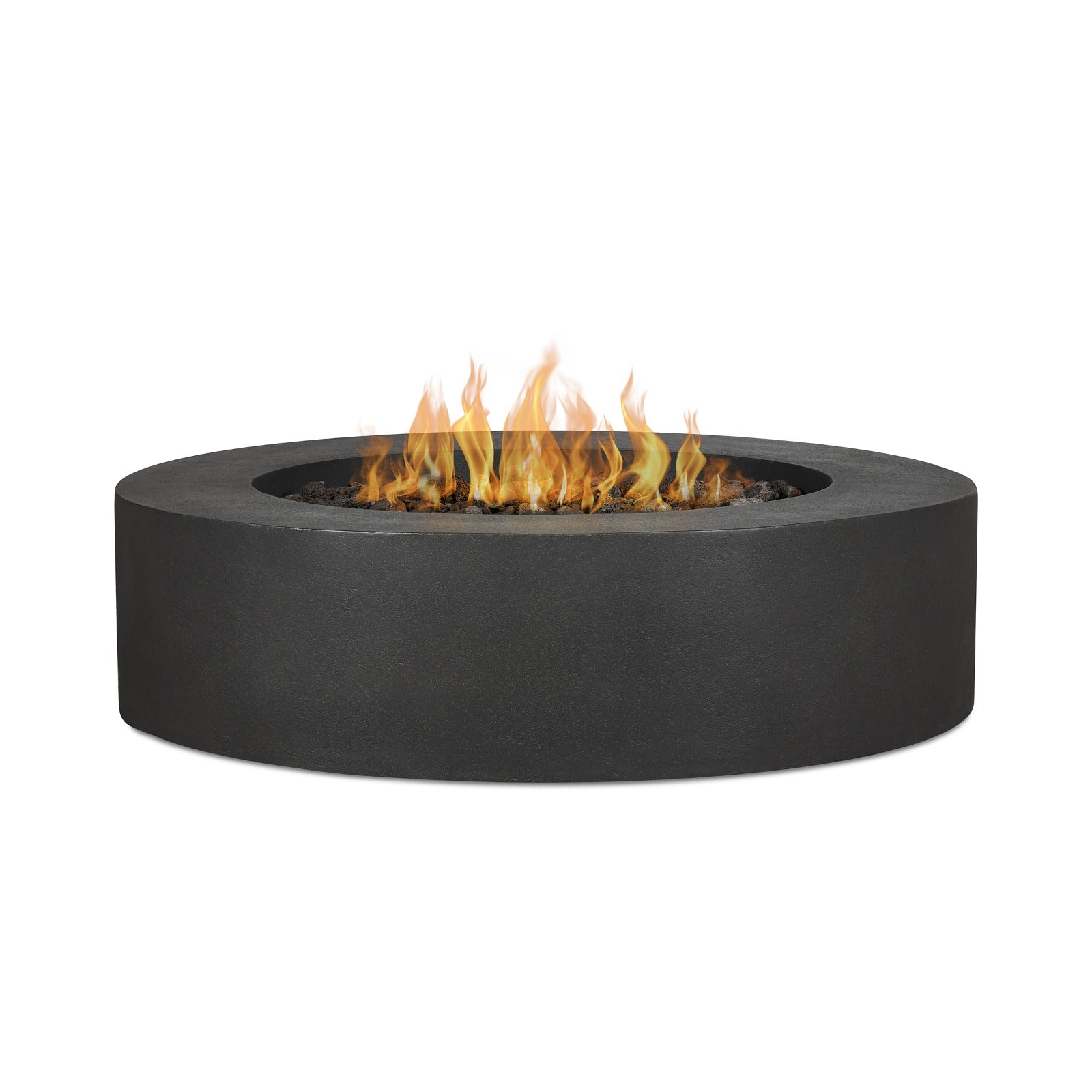 La Valle Round Propane Fire Pit Table - Real Flame