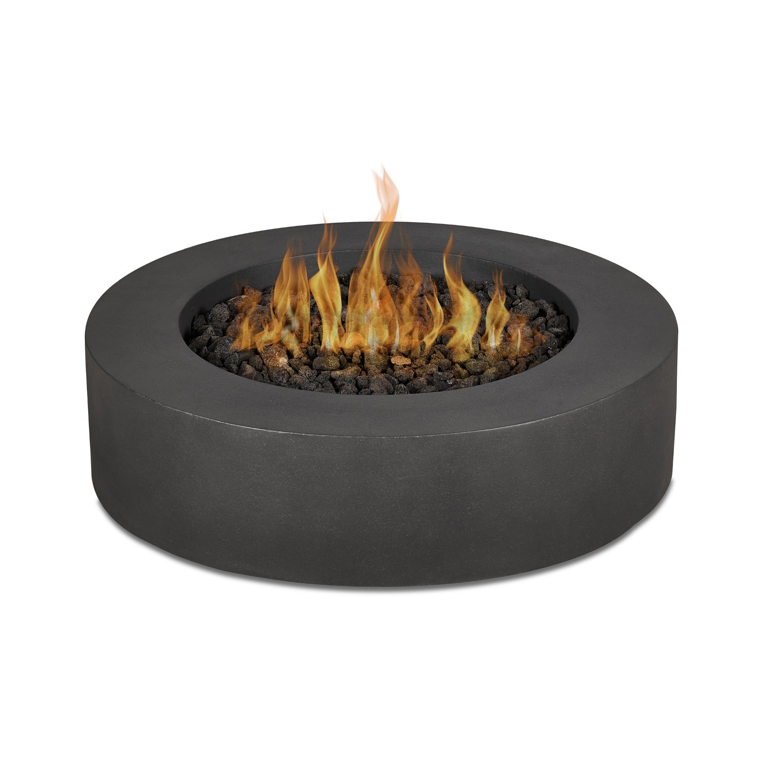 La Valle Round Propane Fire Pit Table - Real Flame
