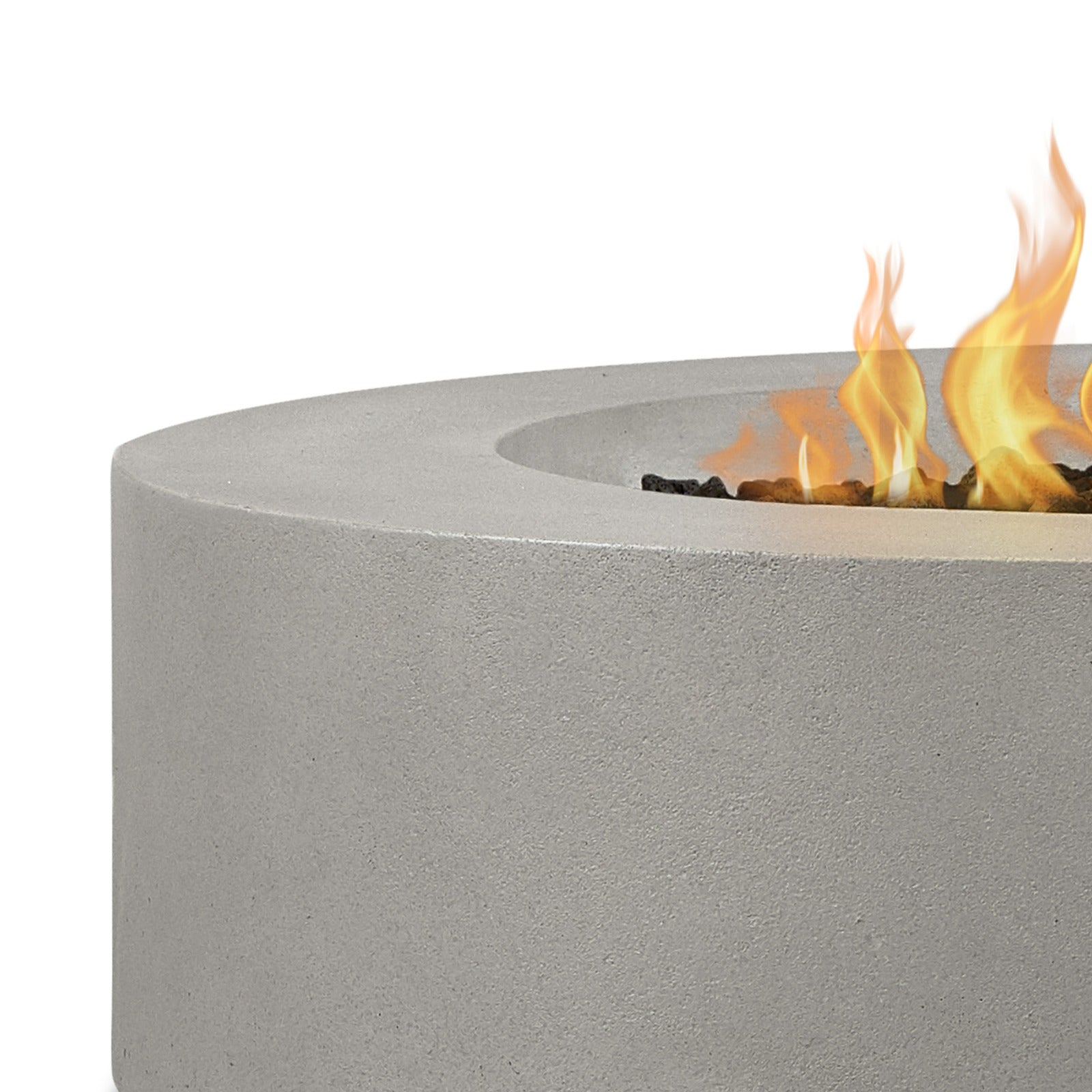 La Valle Round Propane Fire Pit Table - Real Flame