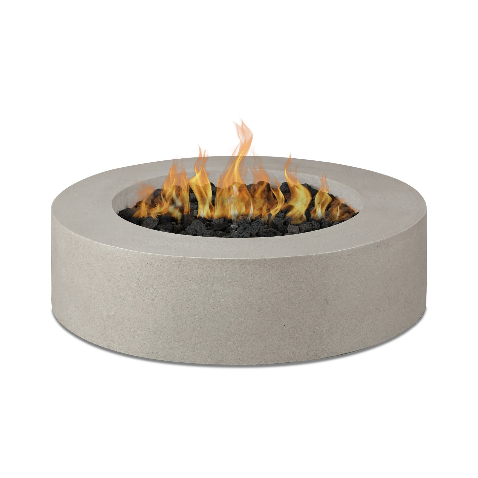 La Valle Round Propane Fire Pit Table - Real Flame