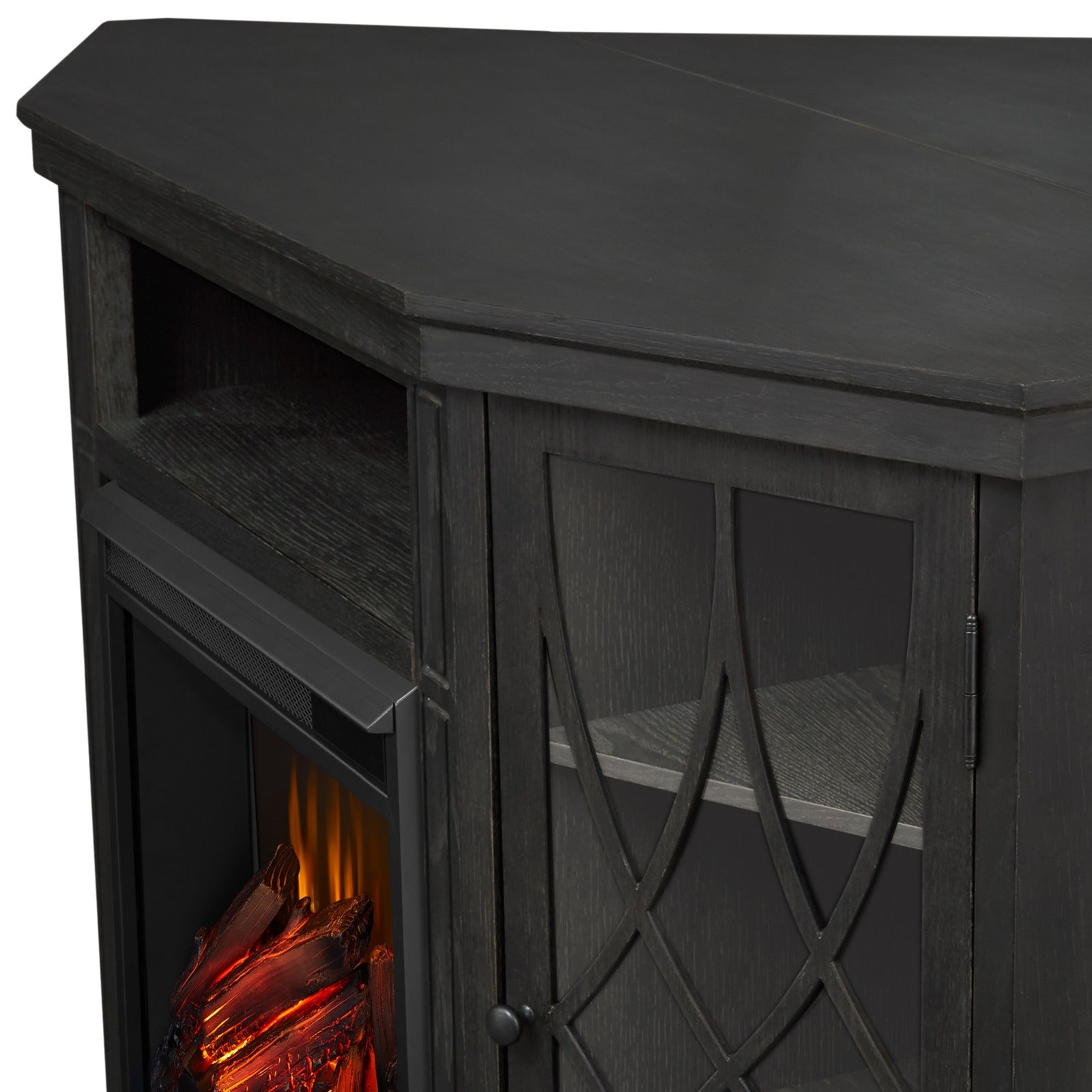 Lynette Corner Electric Fireplace TV Stand - Real Flame