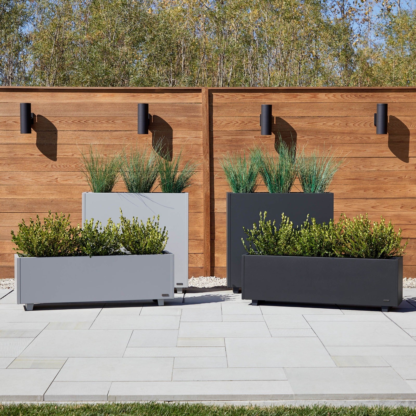Pacifica Rectangle Planter - Real Flame