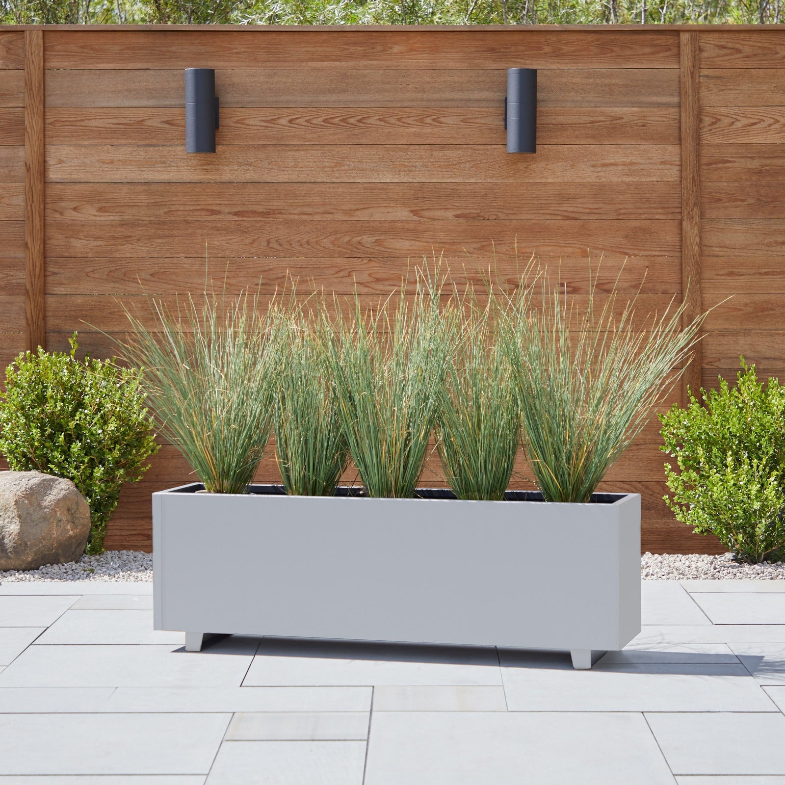 Pacifica Rectangle Planter - Real Flame