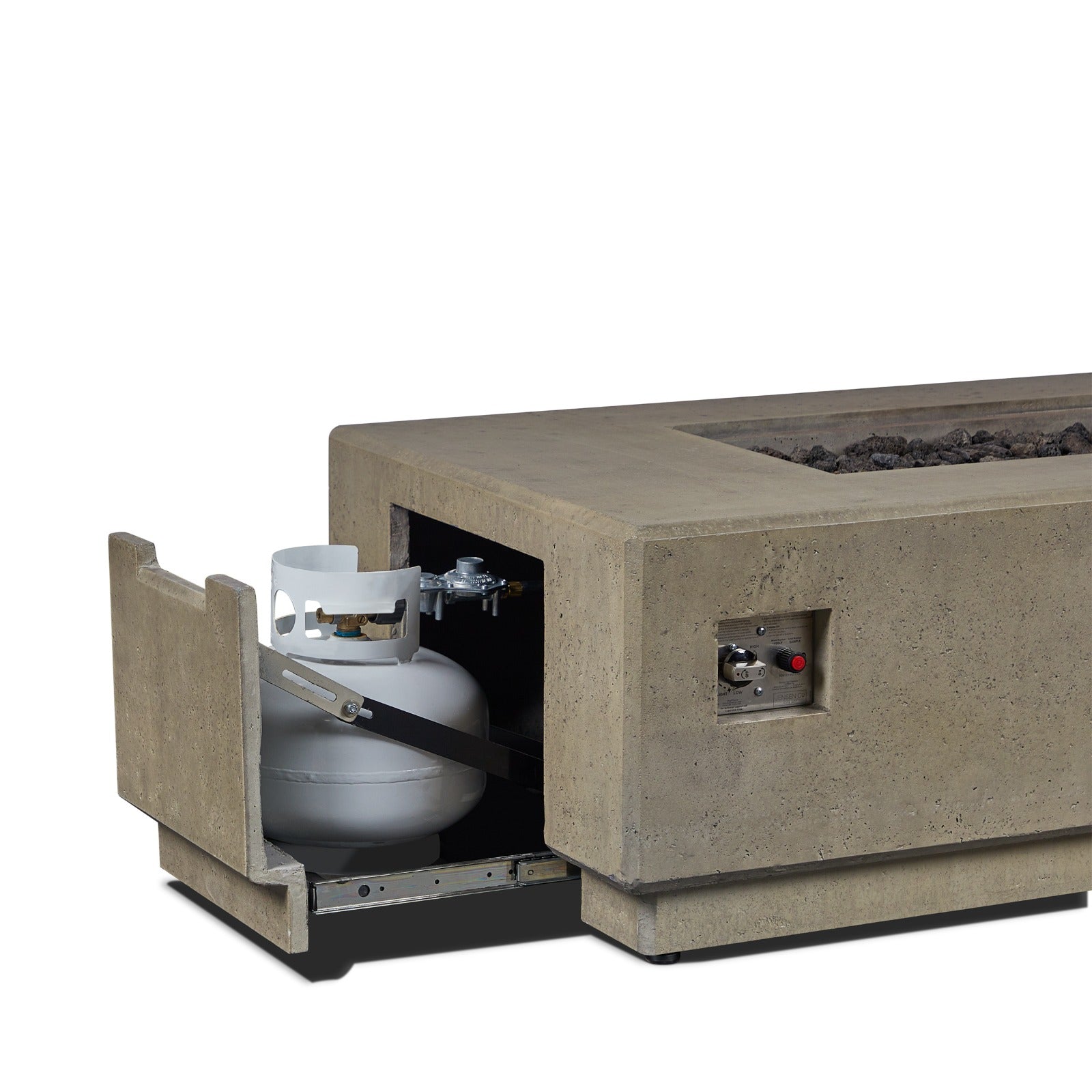 Ephraim Fire Pit Table With Hidden Propane Tank - Real Flame
