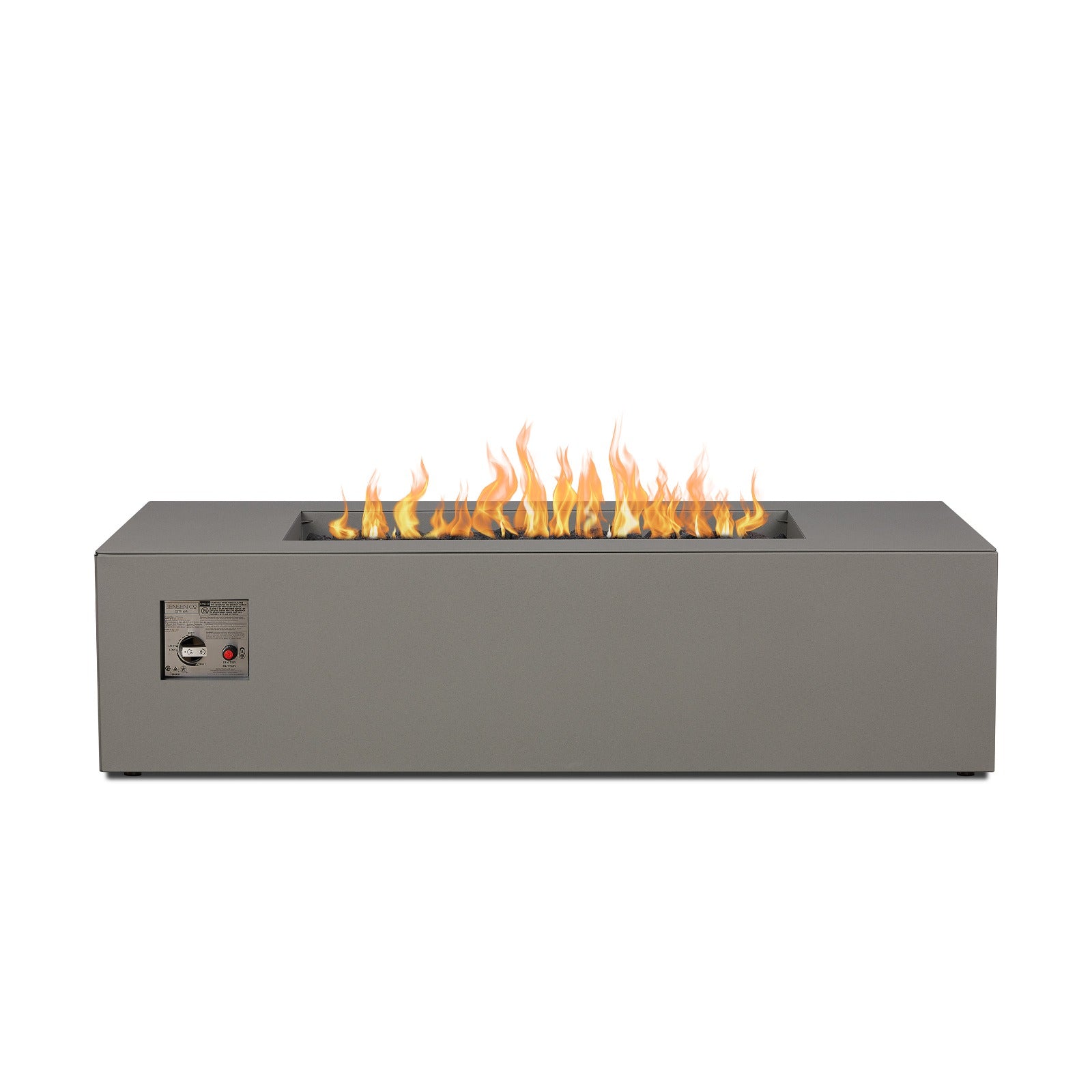 Coden 58" Low Rectangle Fire Pit Table With Hidden Propane Tank - Real Flame
