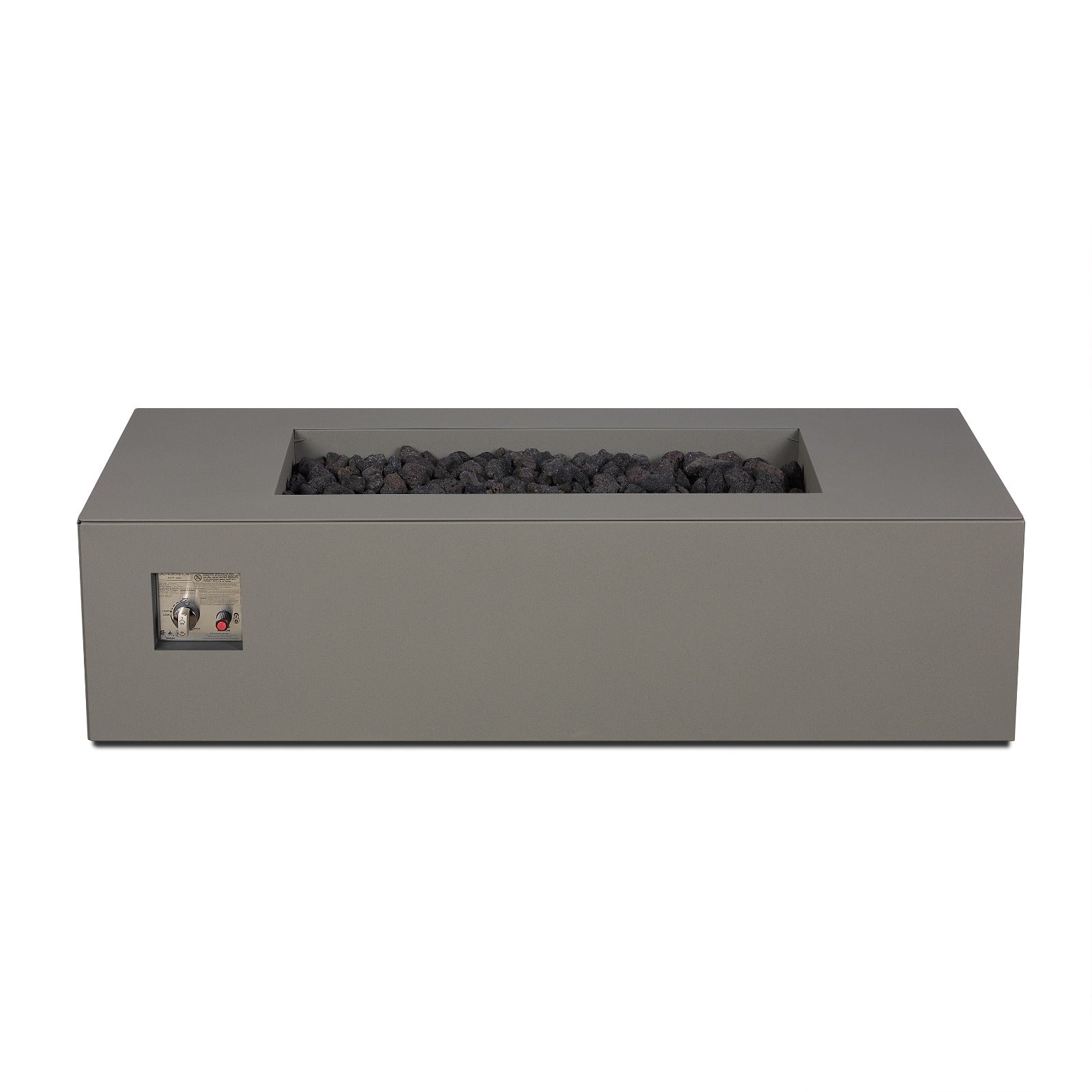 Coden 58" Low Rectangle Fire Pit Table With Hidden Propane Tank - Real Flame