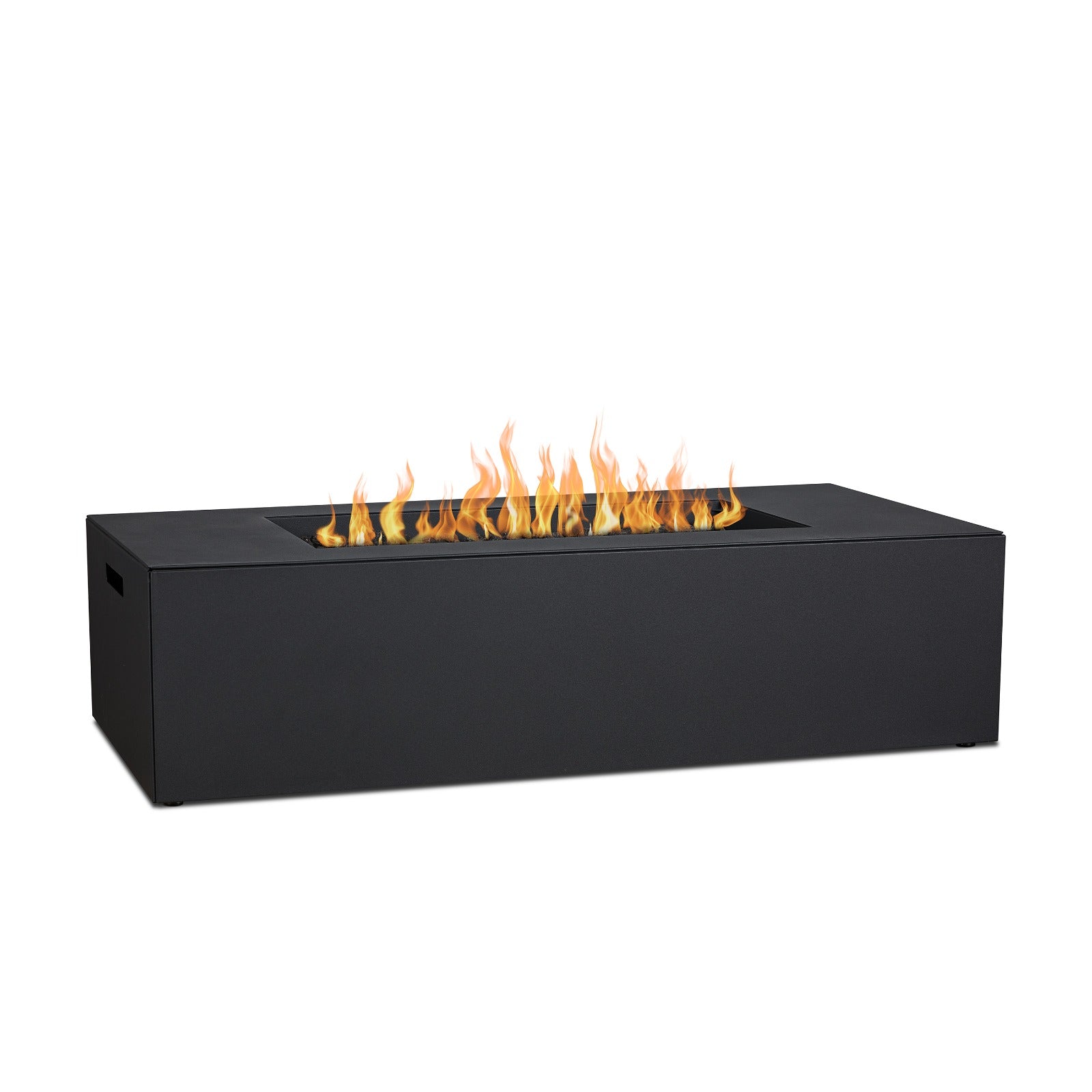 Coden 58" Low Rectangle Fire Pit Table With Hidden Propane Tank - Real Flame