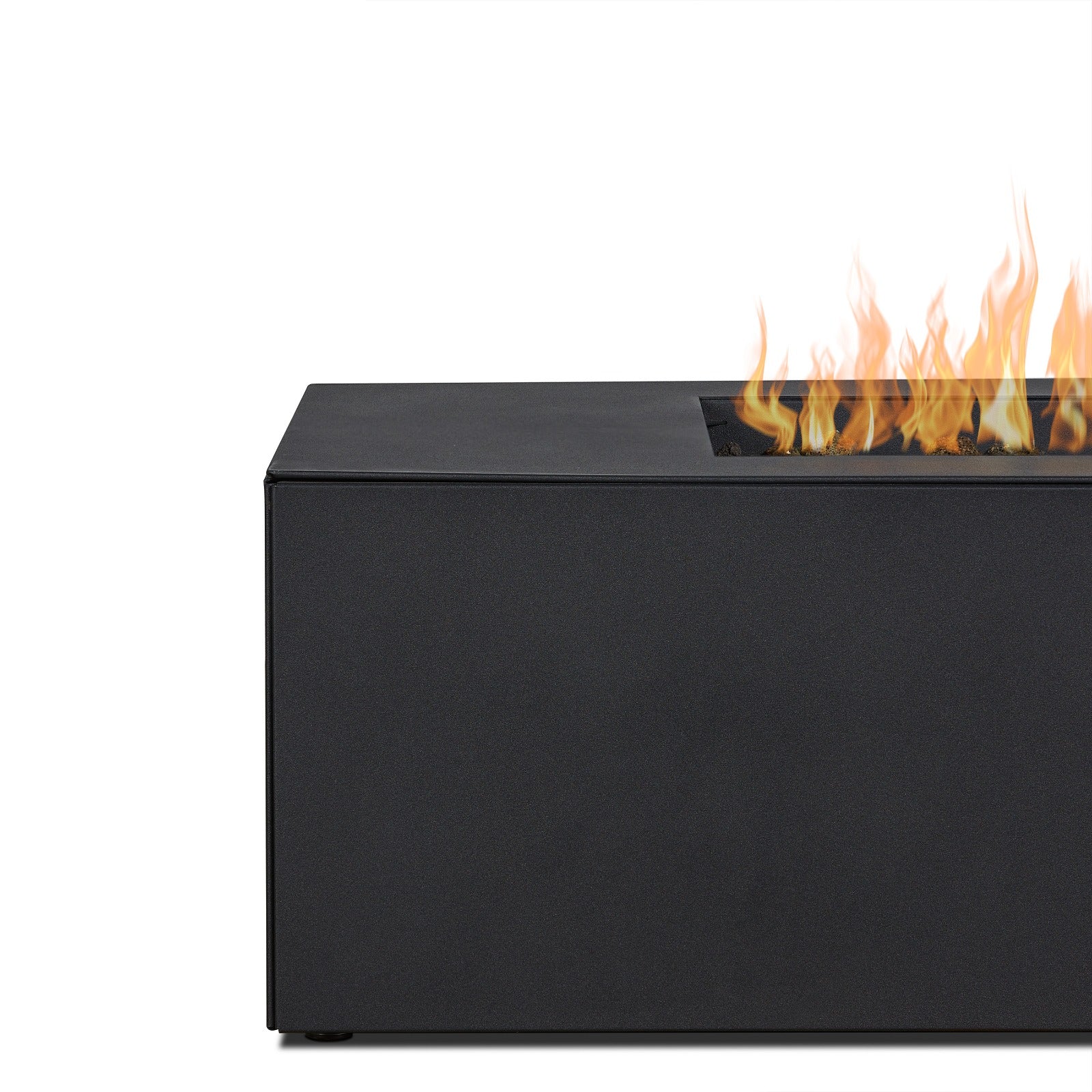 Coden 58" Low Rectangle Fire Pit Table With Hidden Propane Tank - Real Flame