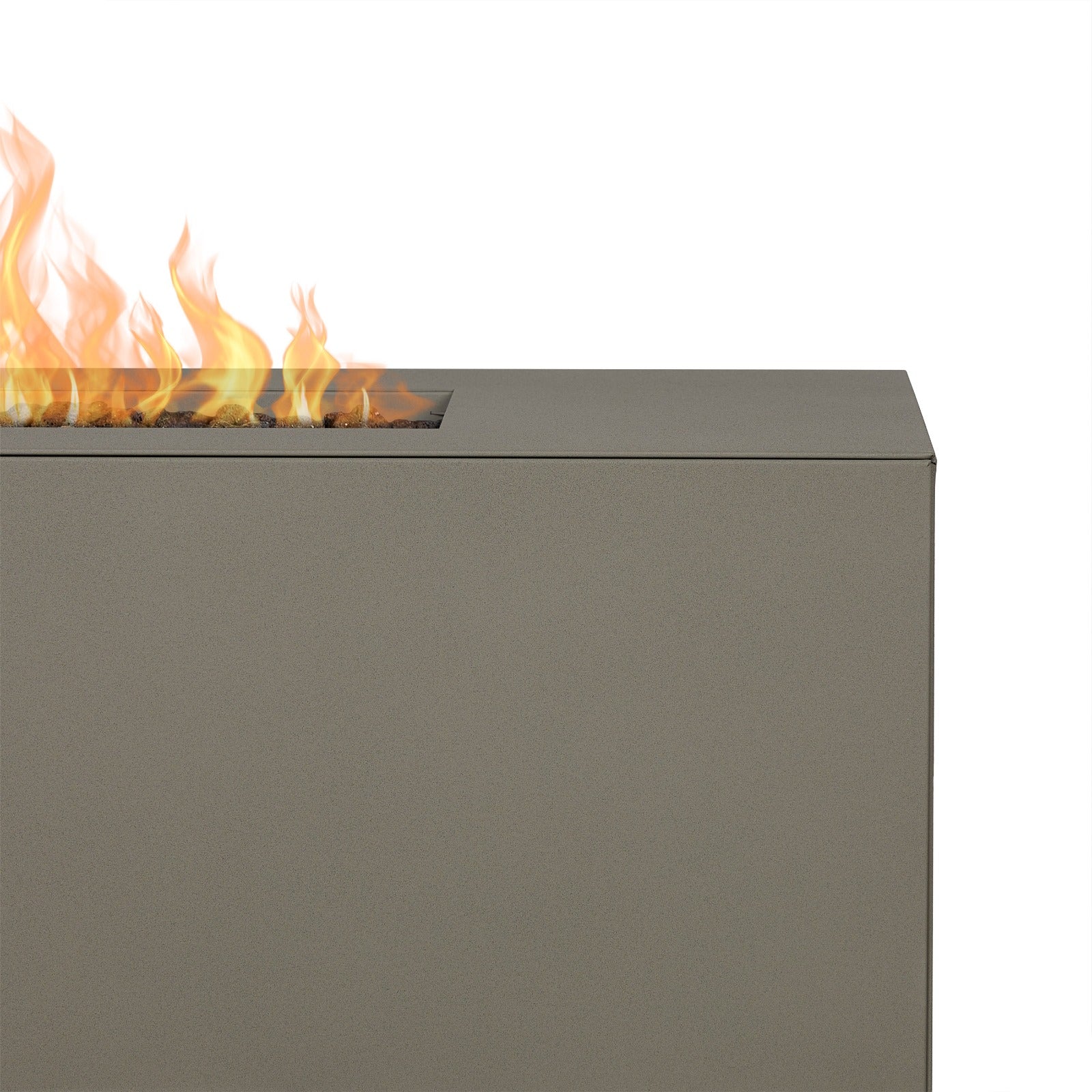Coden 58" Rectangle Fire Pit Table With Hidden Propane Tank - Real Flame