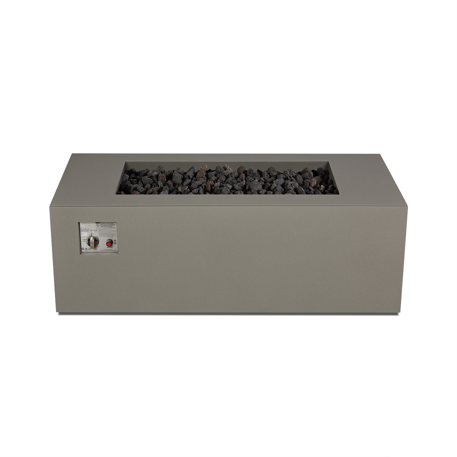 Coden 58" Rectangle Fire Pit Table With Hidden Propane Tank - Real Flame