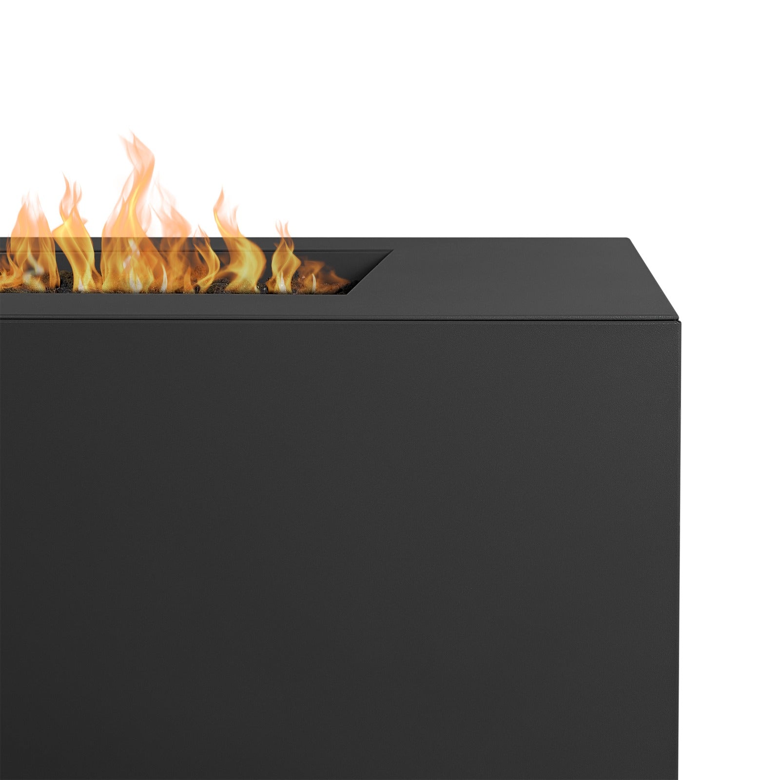 Coden 58" Rectangle Fire Pit Table With Hidden Propane Tank - Real Flame
