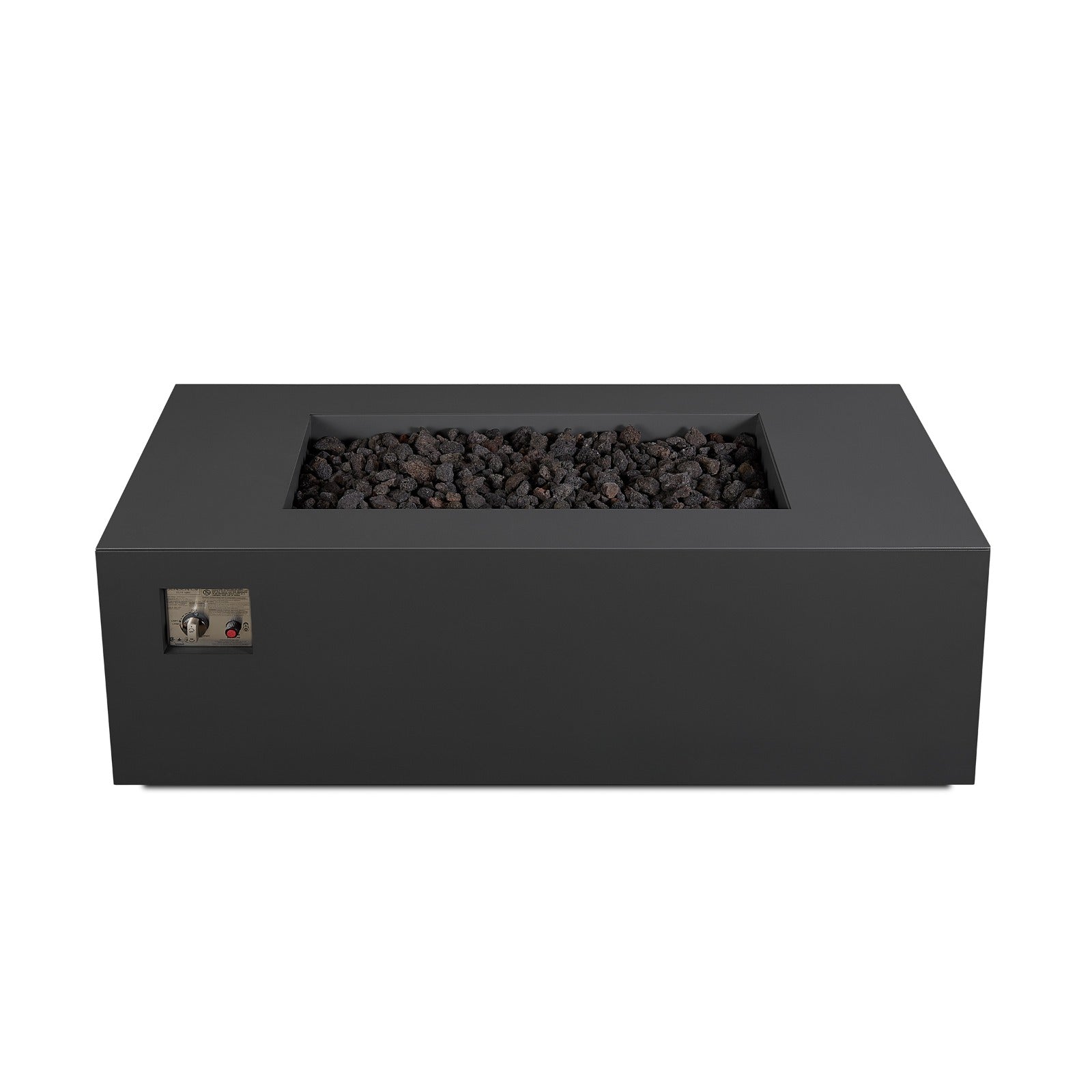 Coden 58" Rectangle Fire Pit Table With Hidden Propane Tank - Real Flame